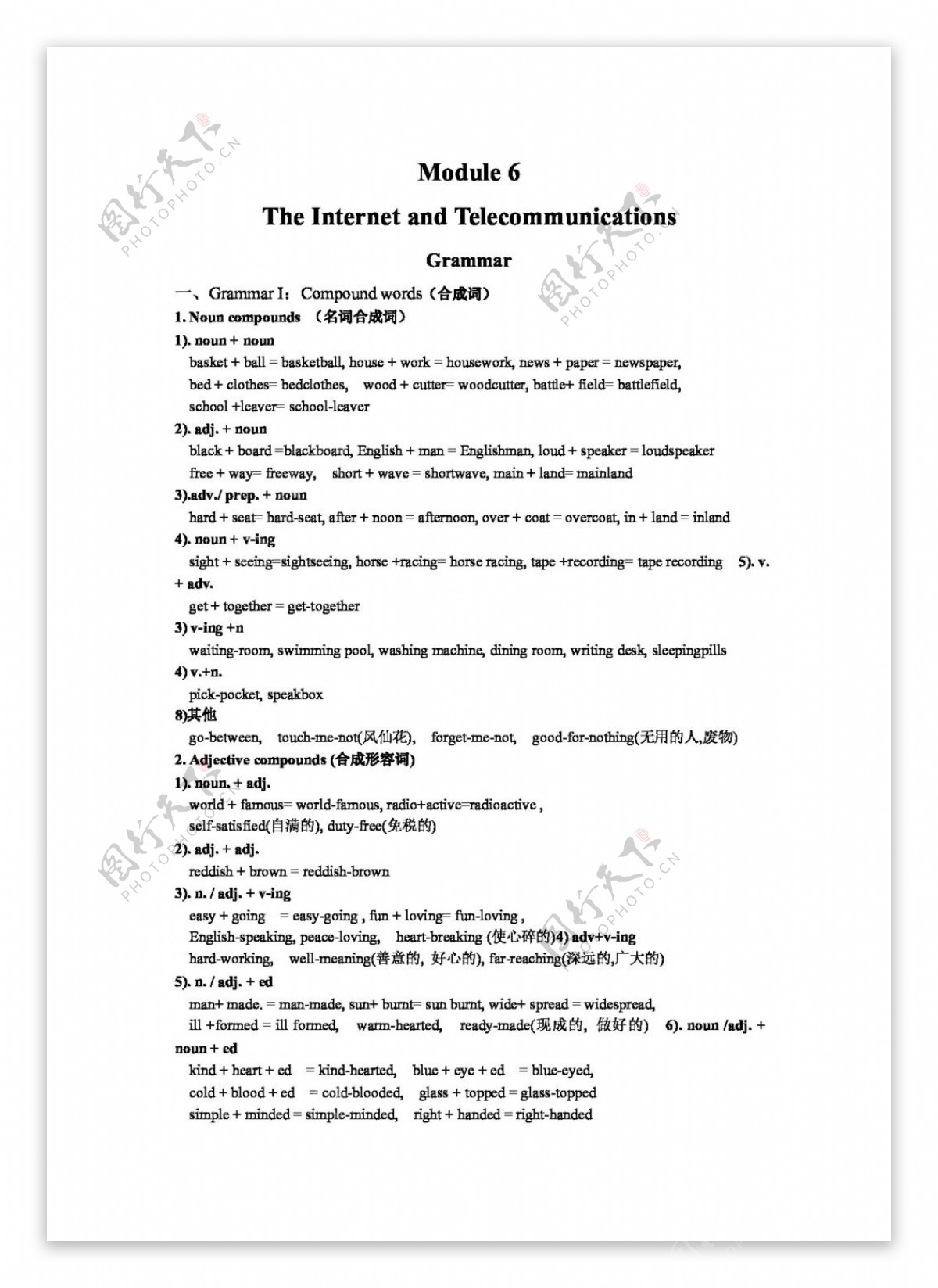 英语外研版Module6TheInternetandTelecommunications8250语法学案