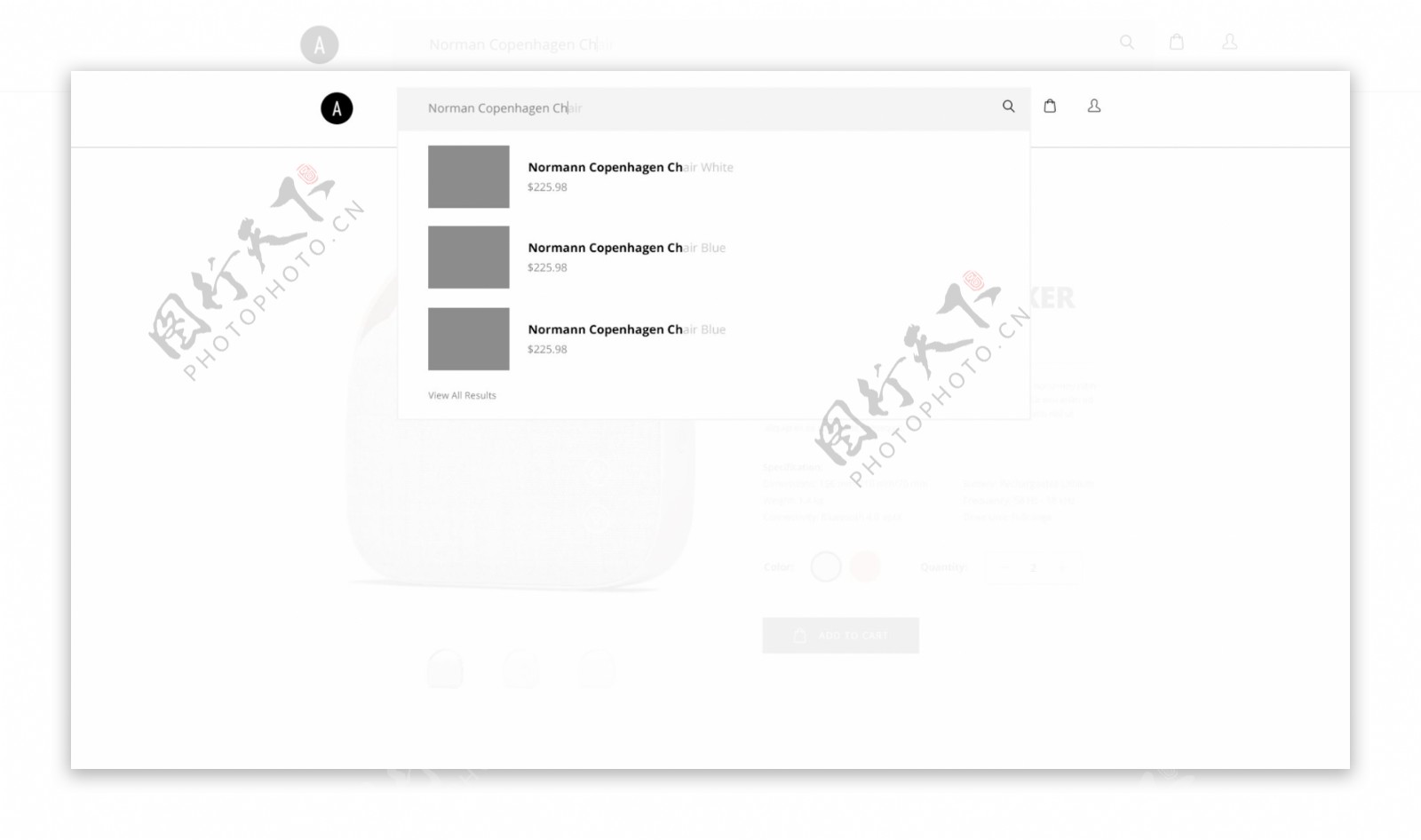 白色清新时尚网页UI设计