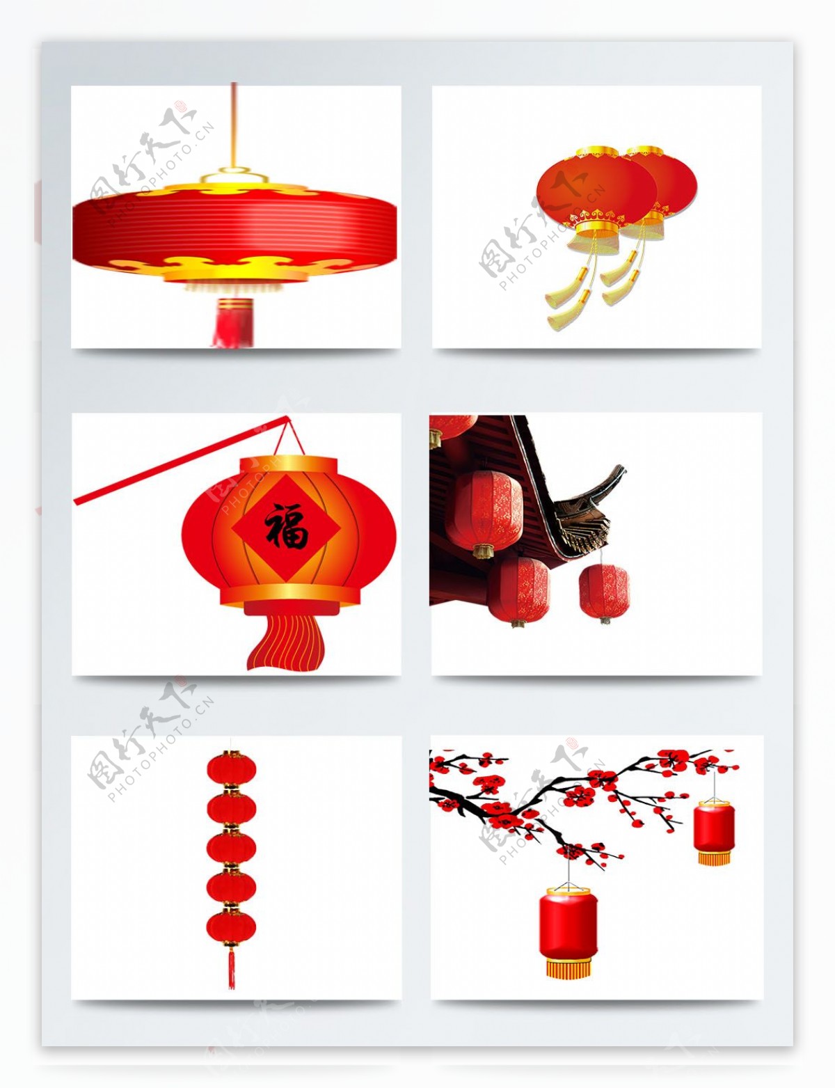 新年红色灯笼设计图片