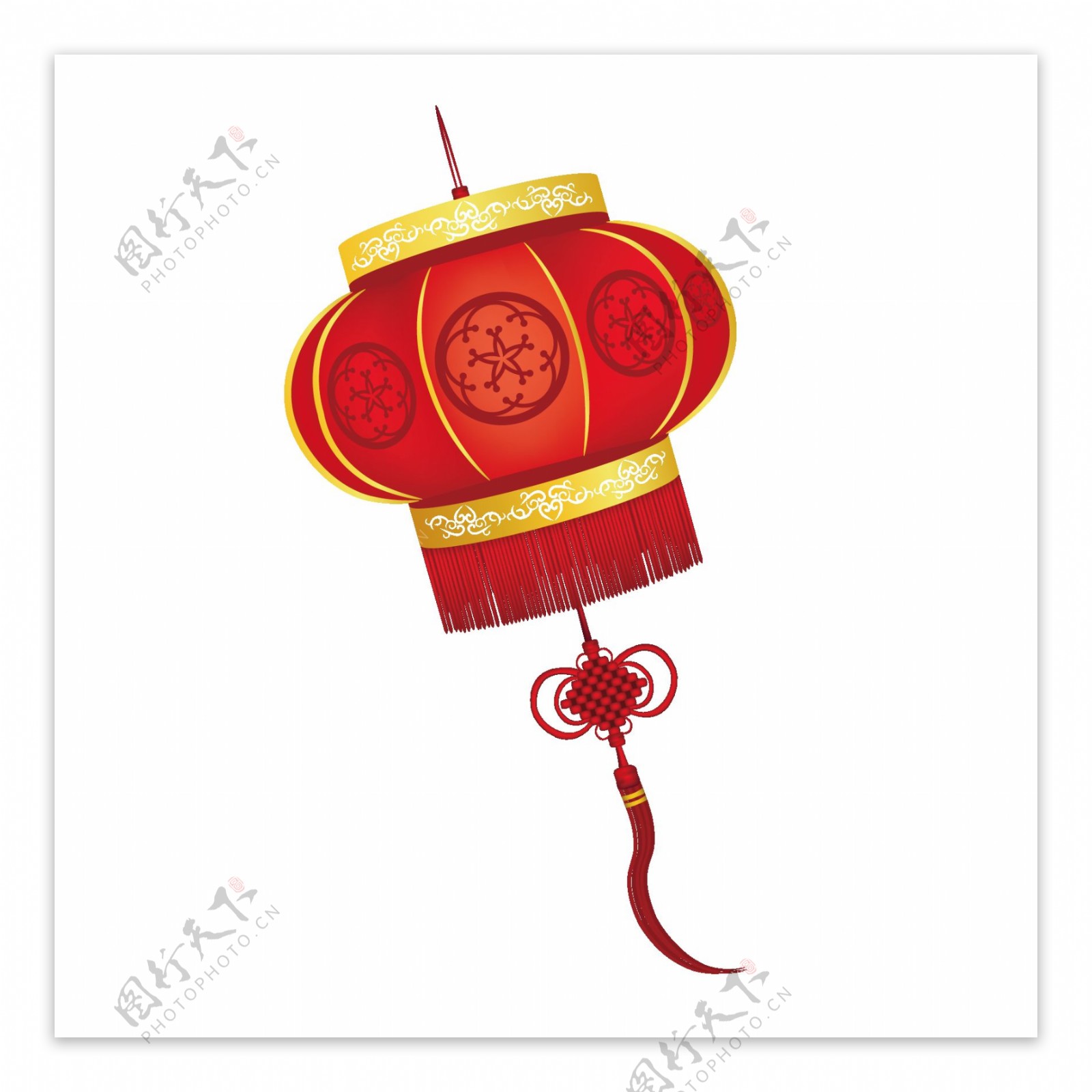 喜庆红色中国风灯笼节日元素