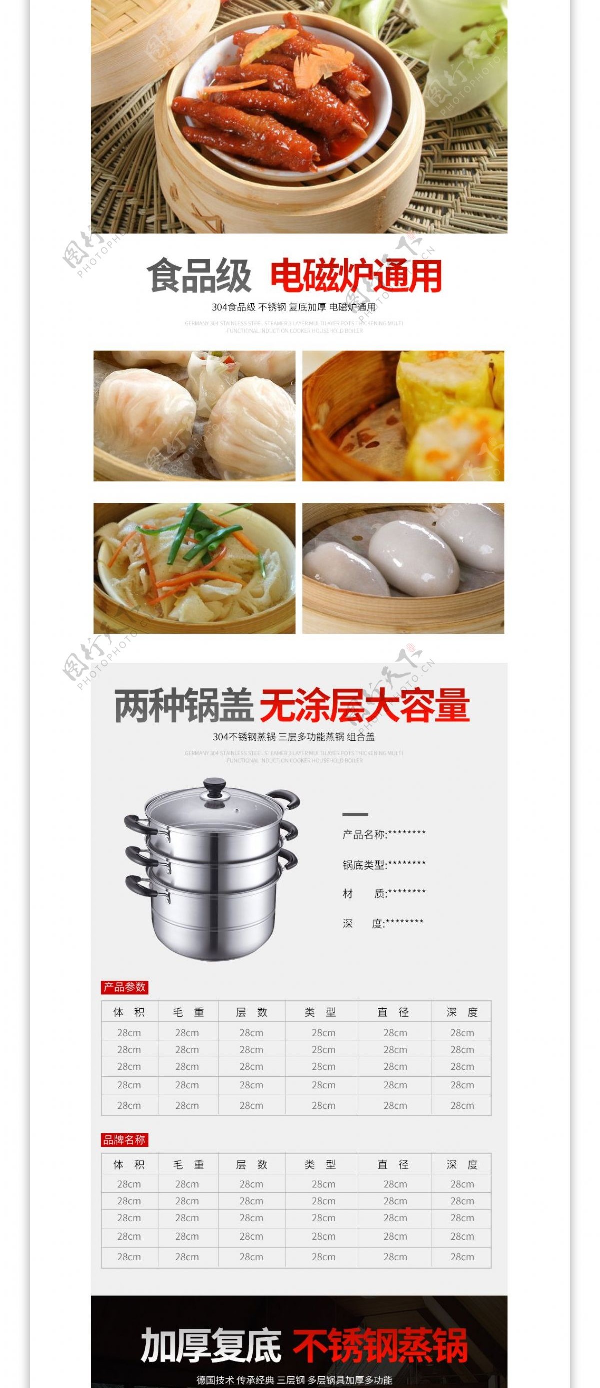 烹饪用具厨具详情页模板PSD