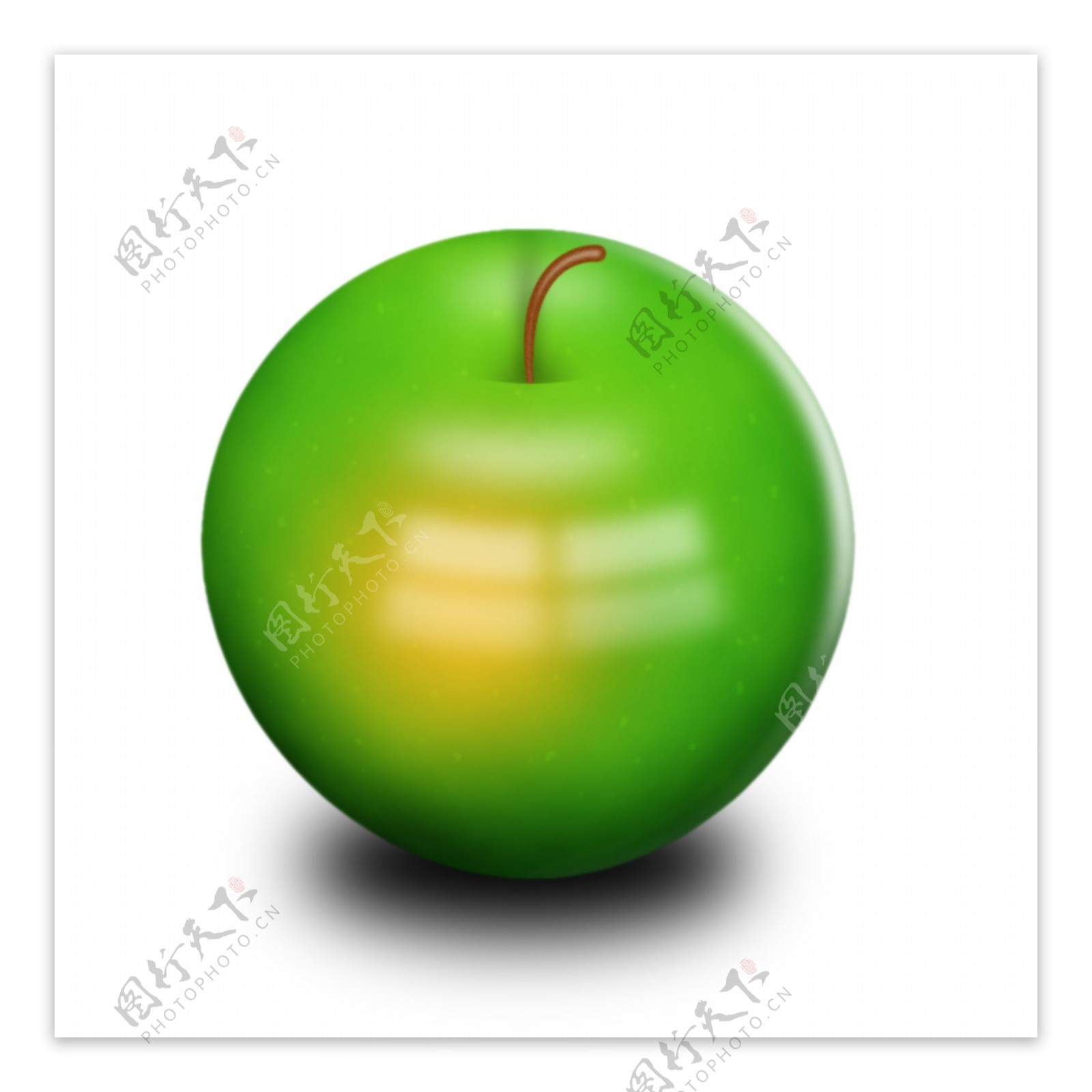 绿色苹果立体水果