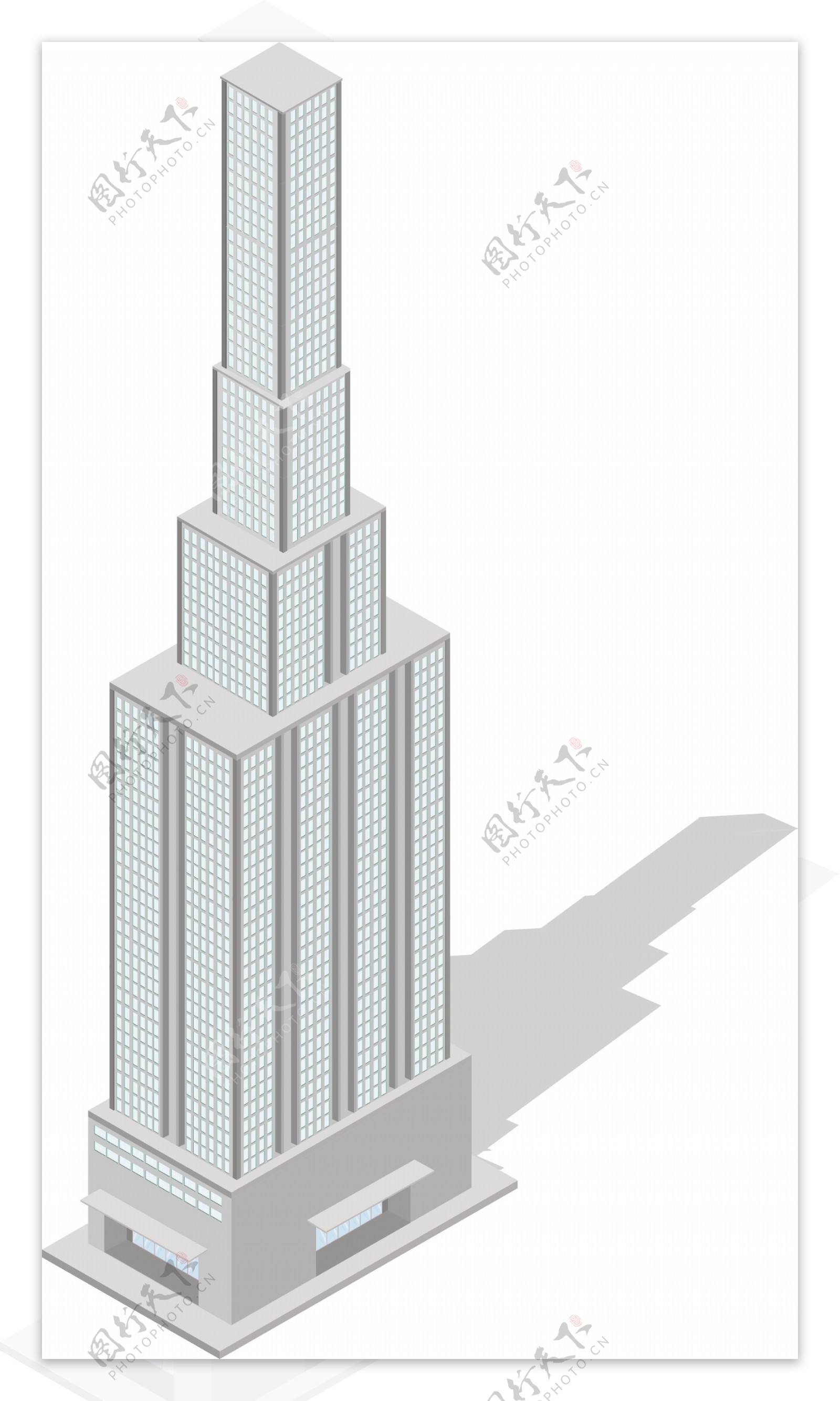 时尚商业高楼建筑插画