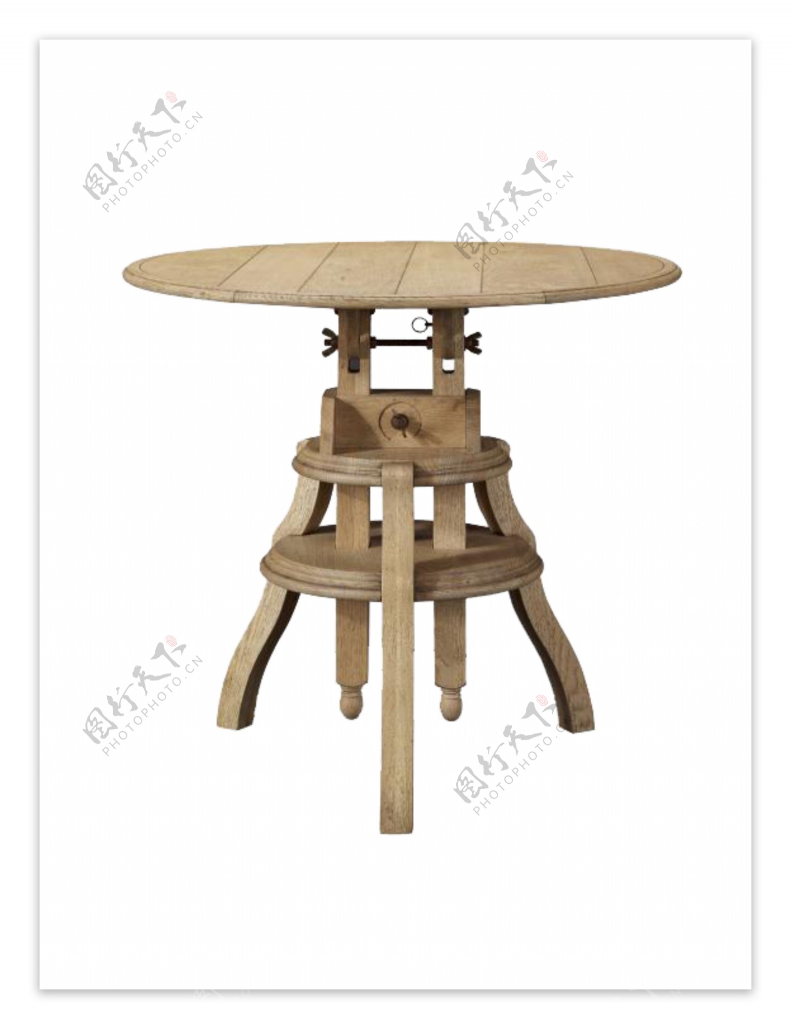 木质材质圆形桌子设计
