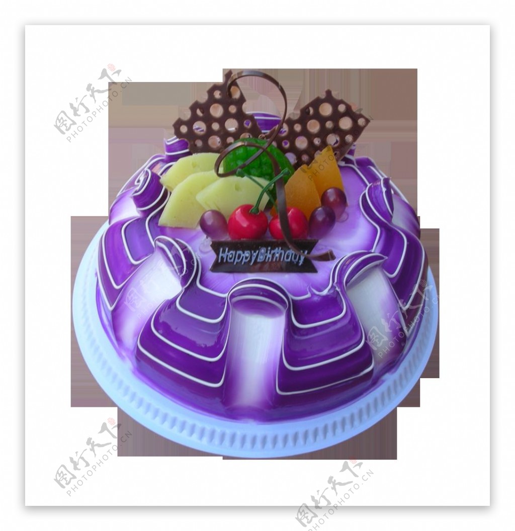 紫色精美蛋糕素材