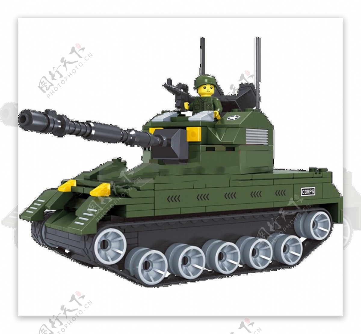 绿色军用坦克图案