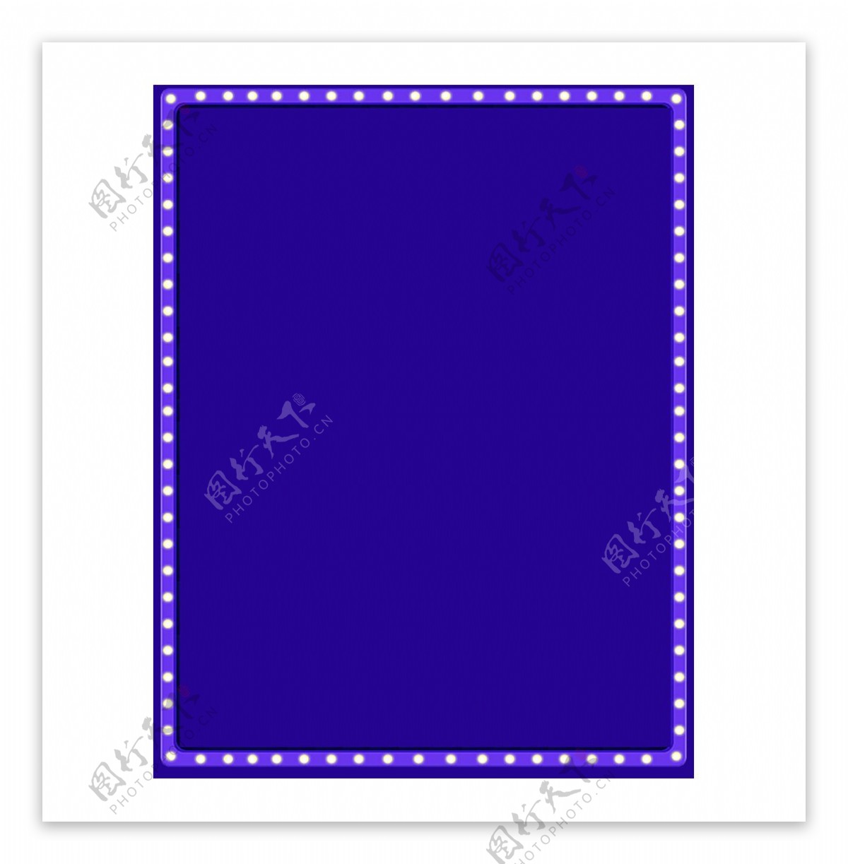 紫色白点装饰框png元素
