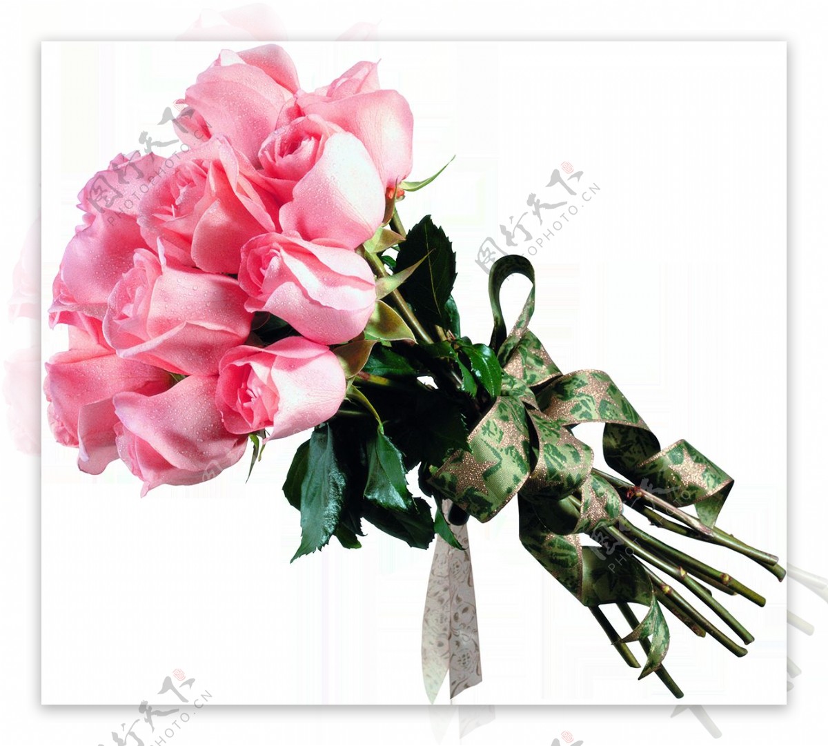 粉色爱情玫瑰png元素