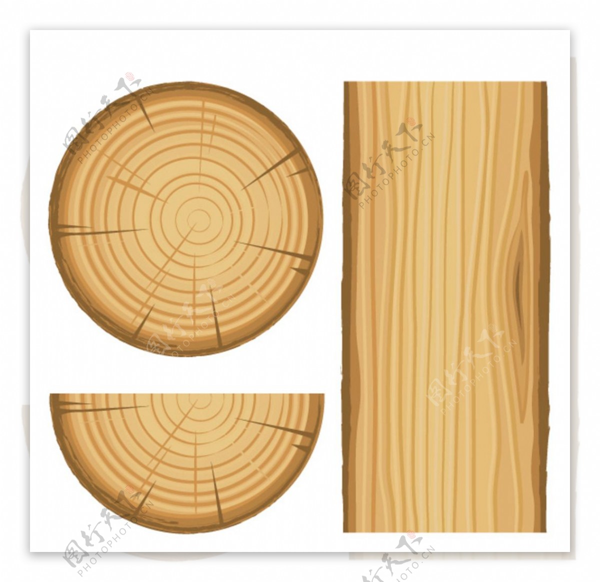 木板木纹矢量