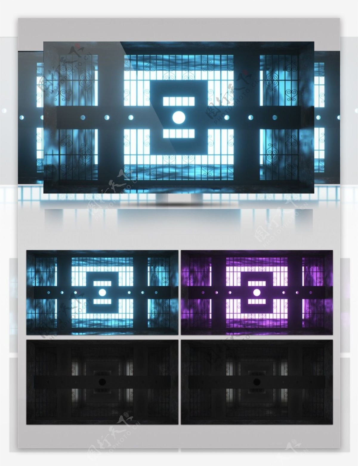 蓝光迷宫方块动态视频素材