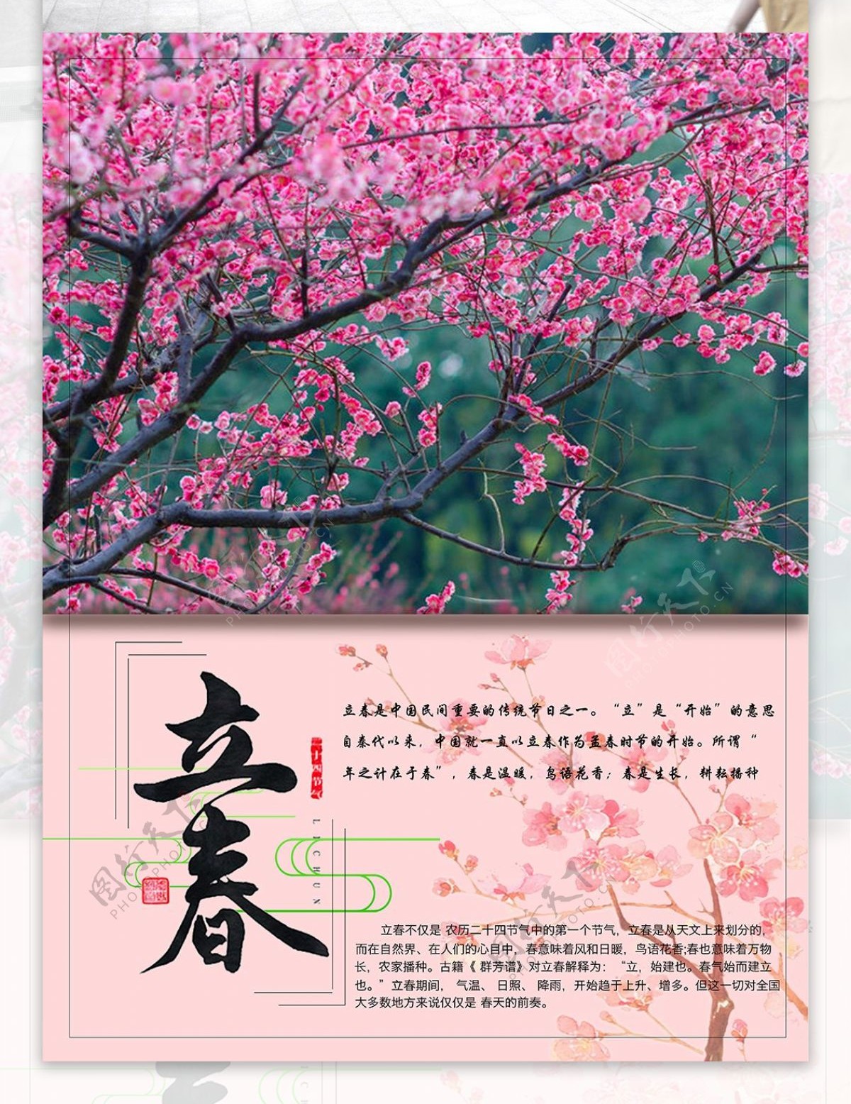 2018传统节气之立春海报设计