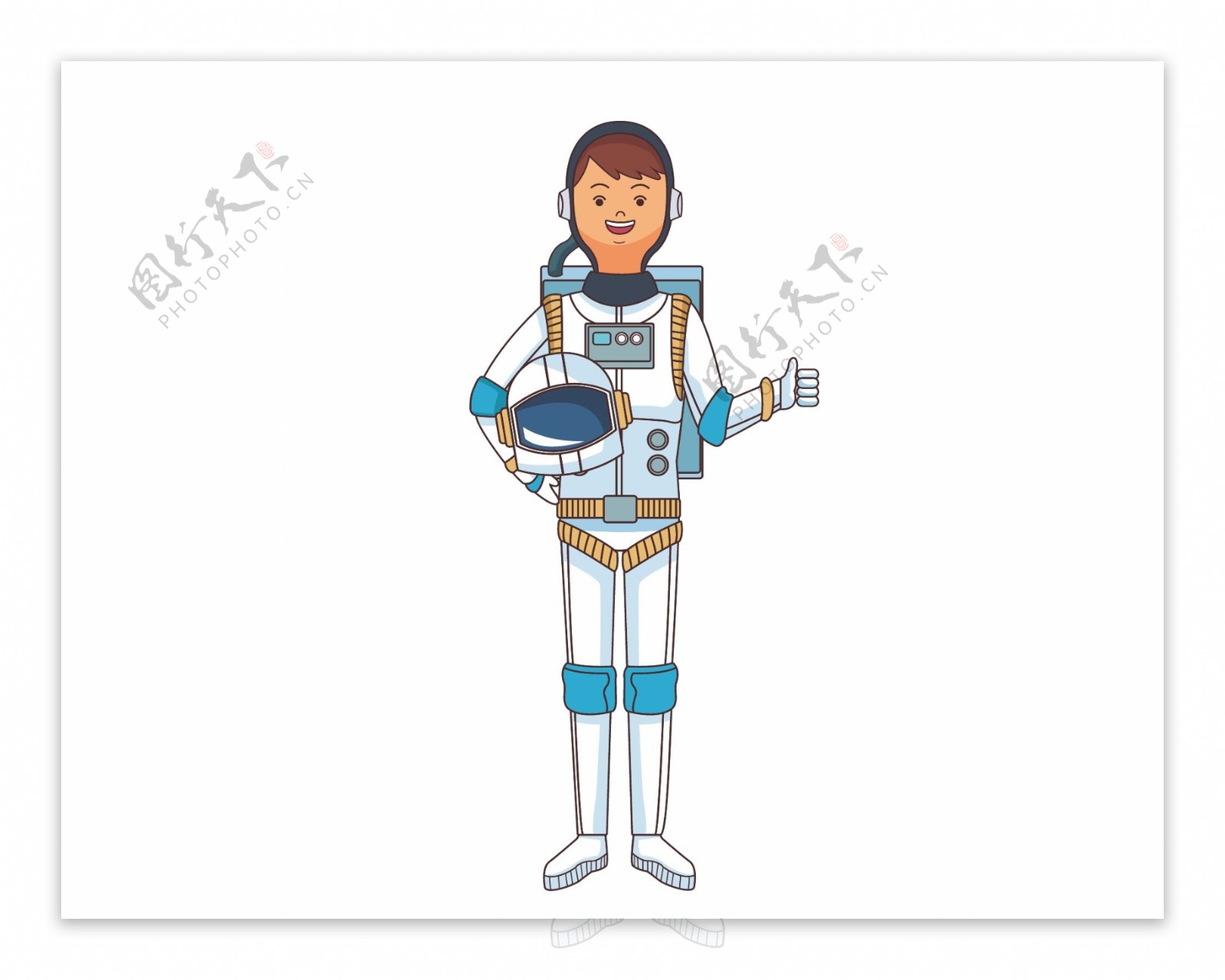 卡通宇航员服装元素