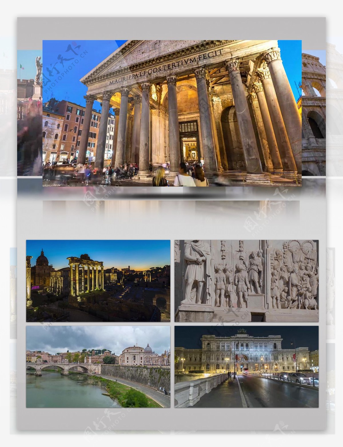 4k罗马城市景观人文风光历史遗迹