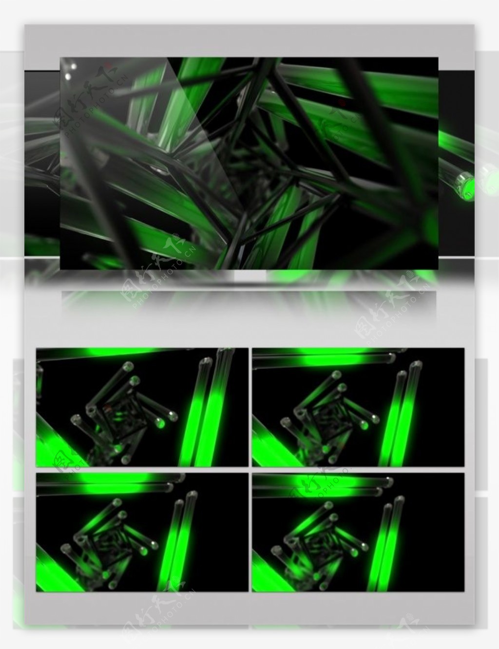 绿色星际光束动态视频素材
