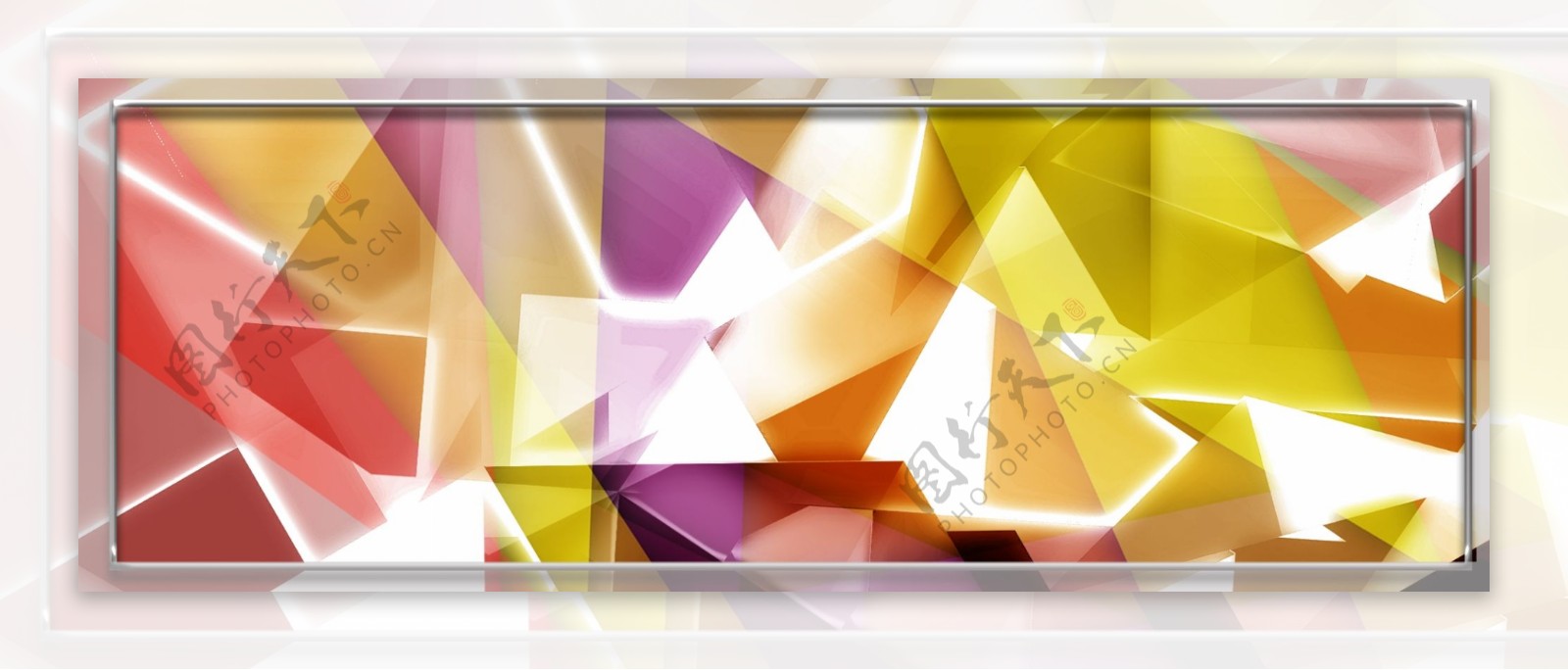 彩色科技风几何玻璃质感商务背景