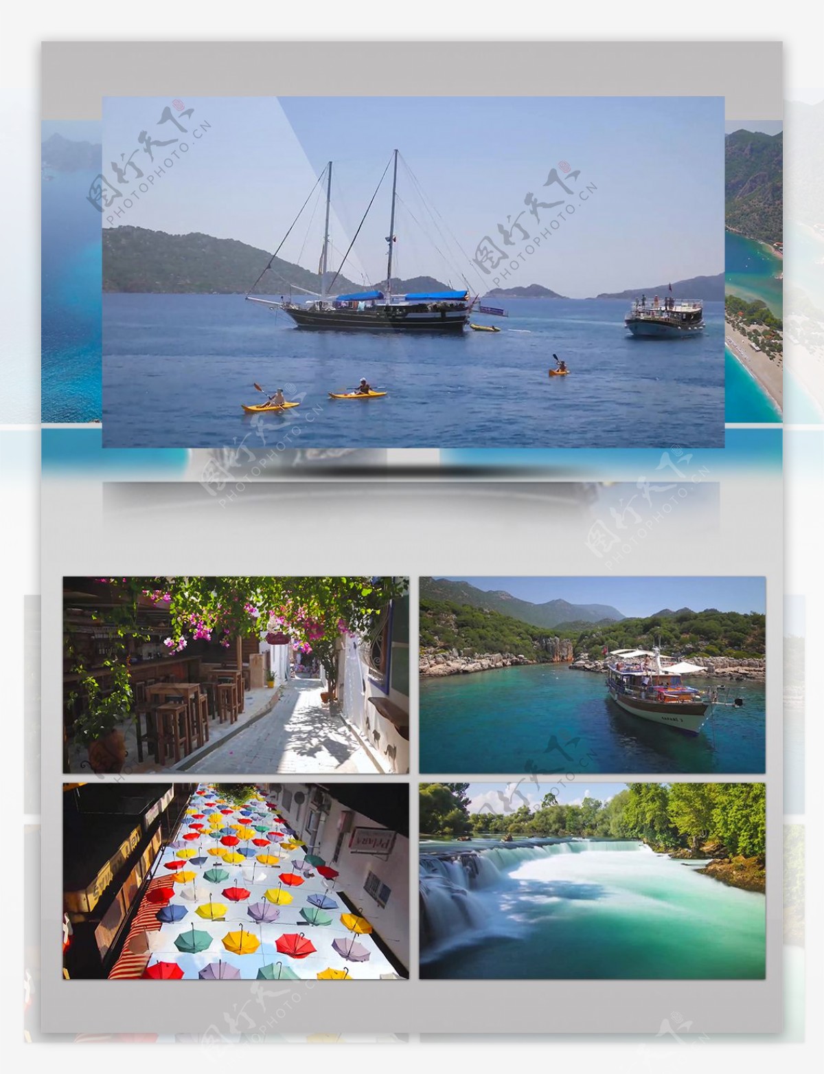4k浪漫的土耳其旅游景观海边度假航拍