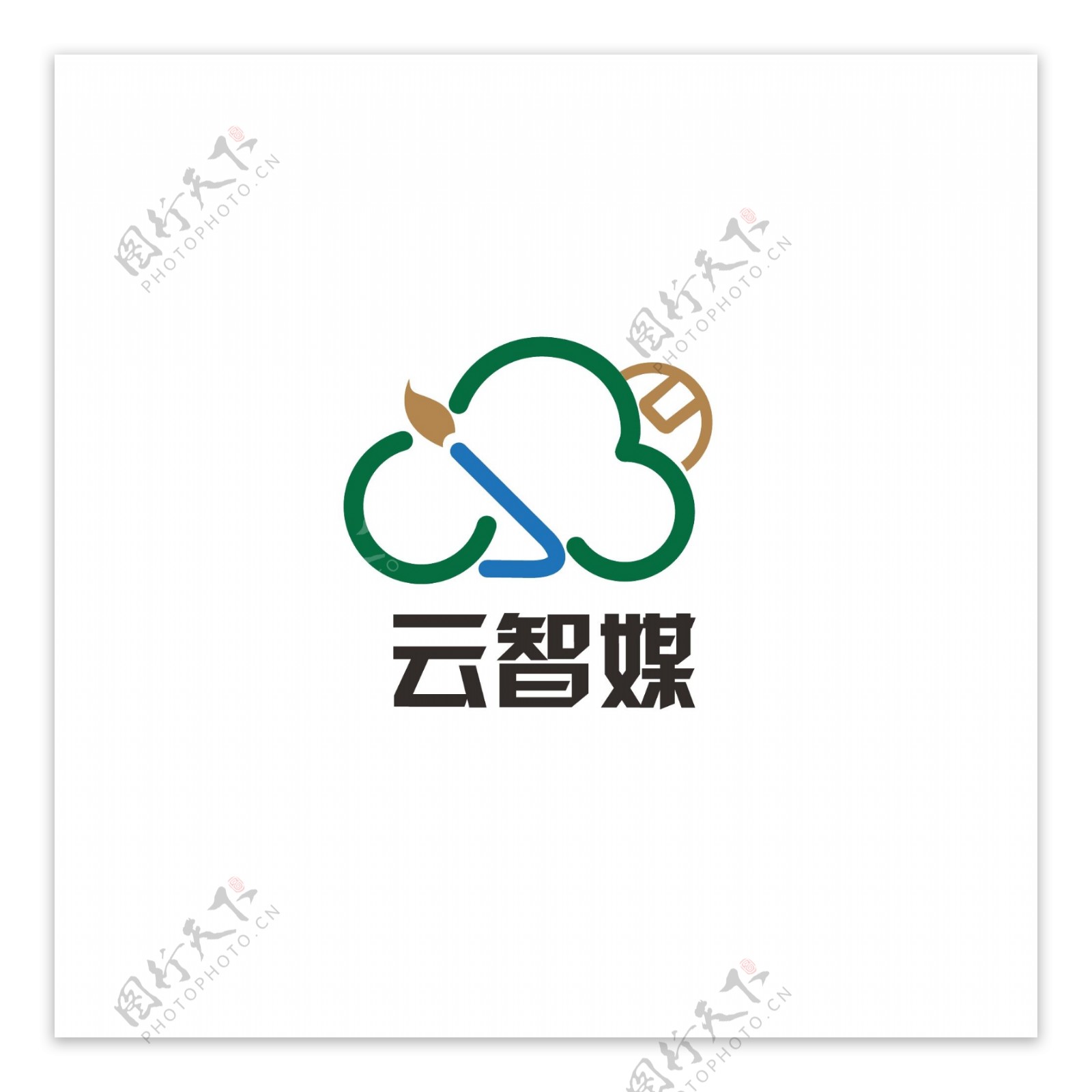 科技媒体logo设计