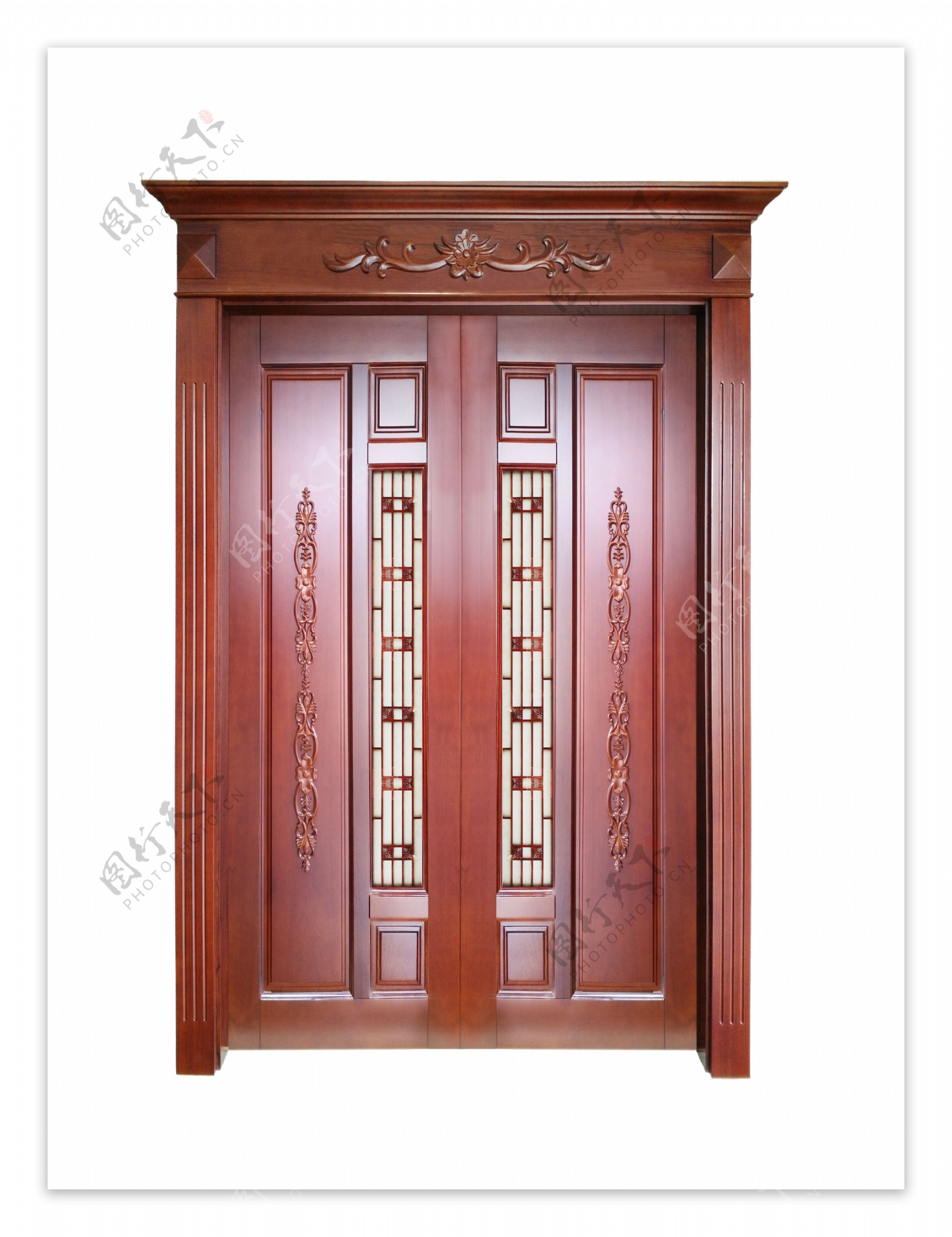 木门卧室门 实木 中式风格房间门 胡桃木烤漆原木门 卡斯拉实木门-阿里巴巴