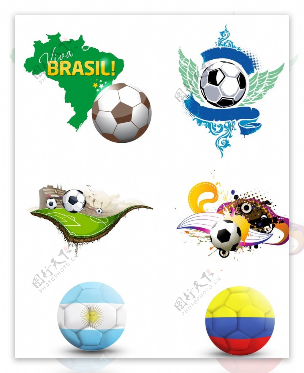 创意世界杯足球装饰