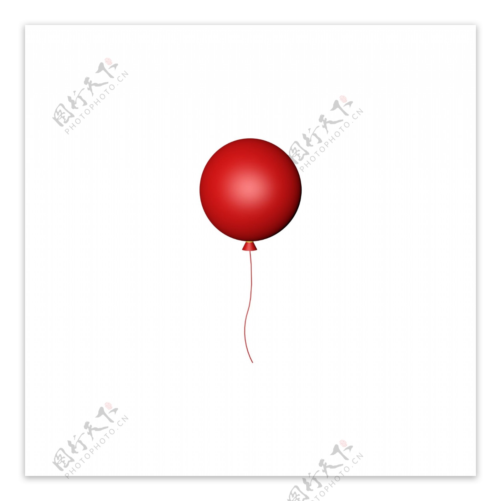 圣诞气球红色气球立体气球C4D气球