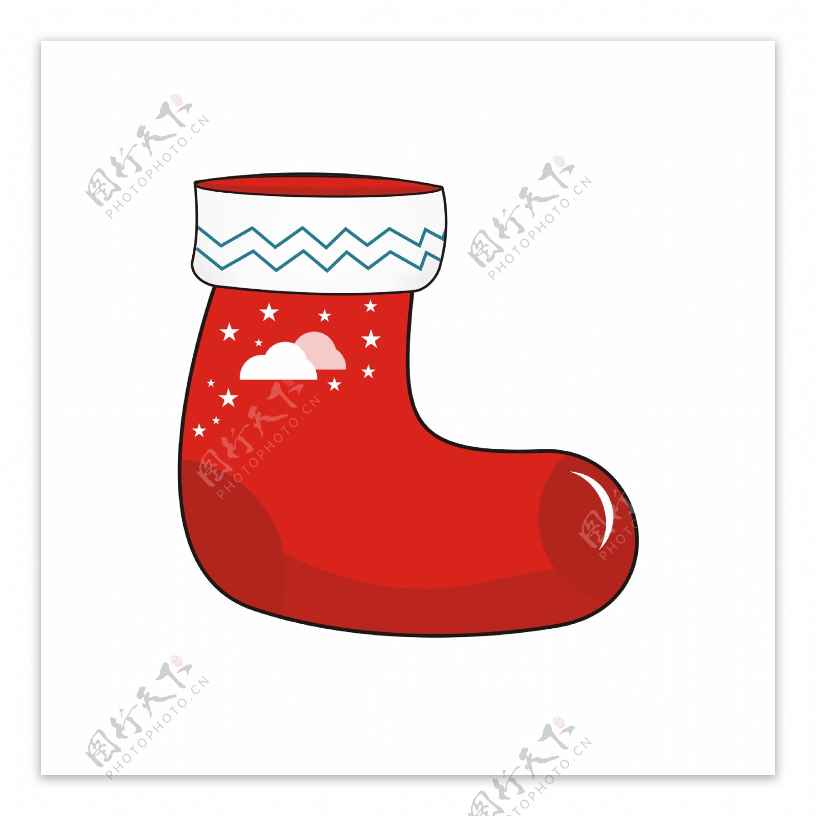圣诞节元素袜子红色卡通装饰祙子