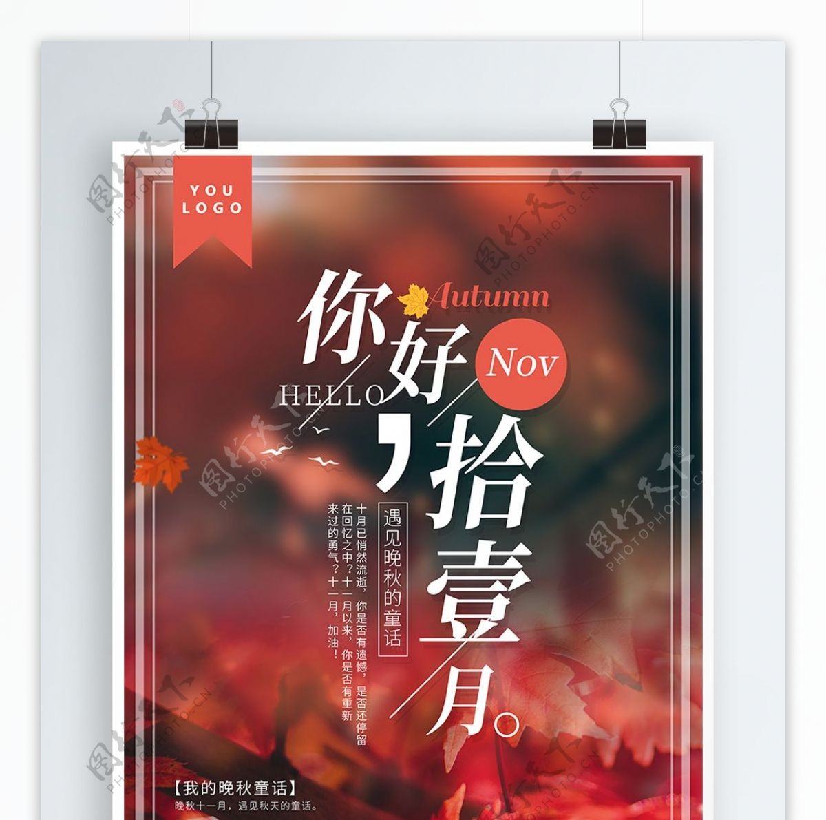 十一月你好红枫晚秋海报