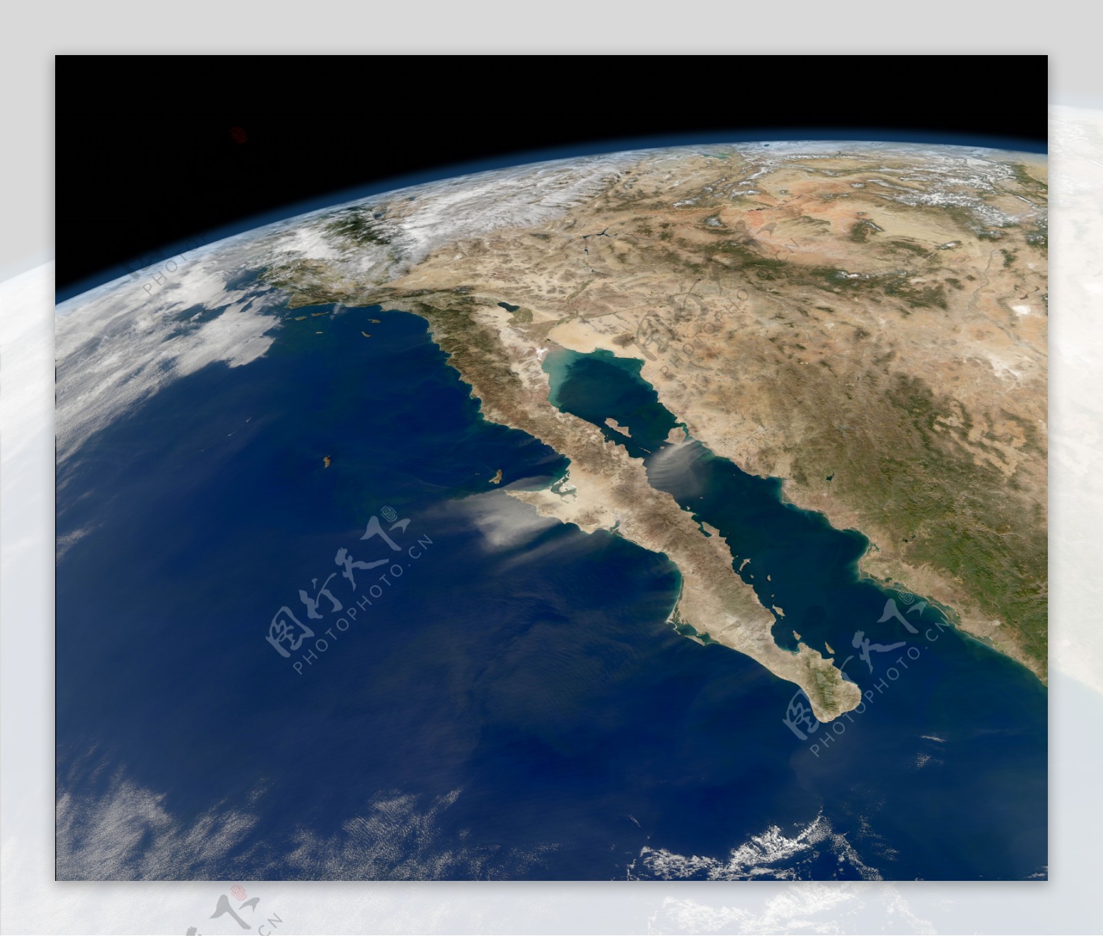 下加利福尼亚卫星地图