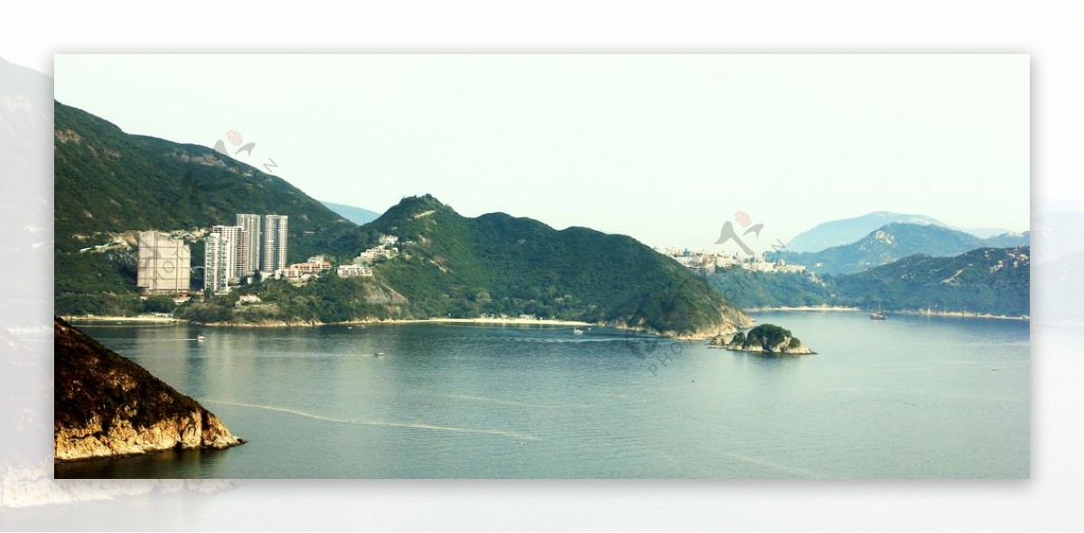香港海洋公园山河海景图