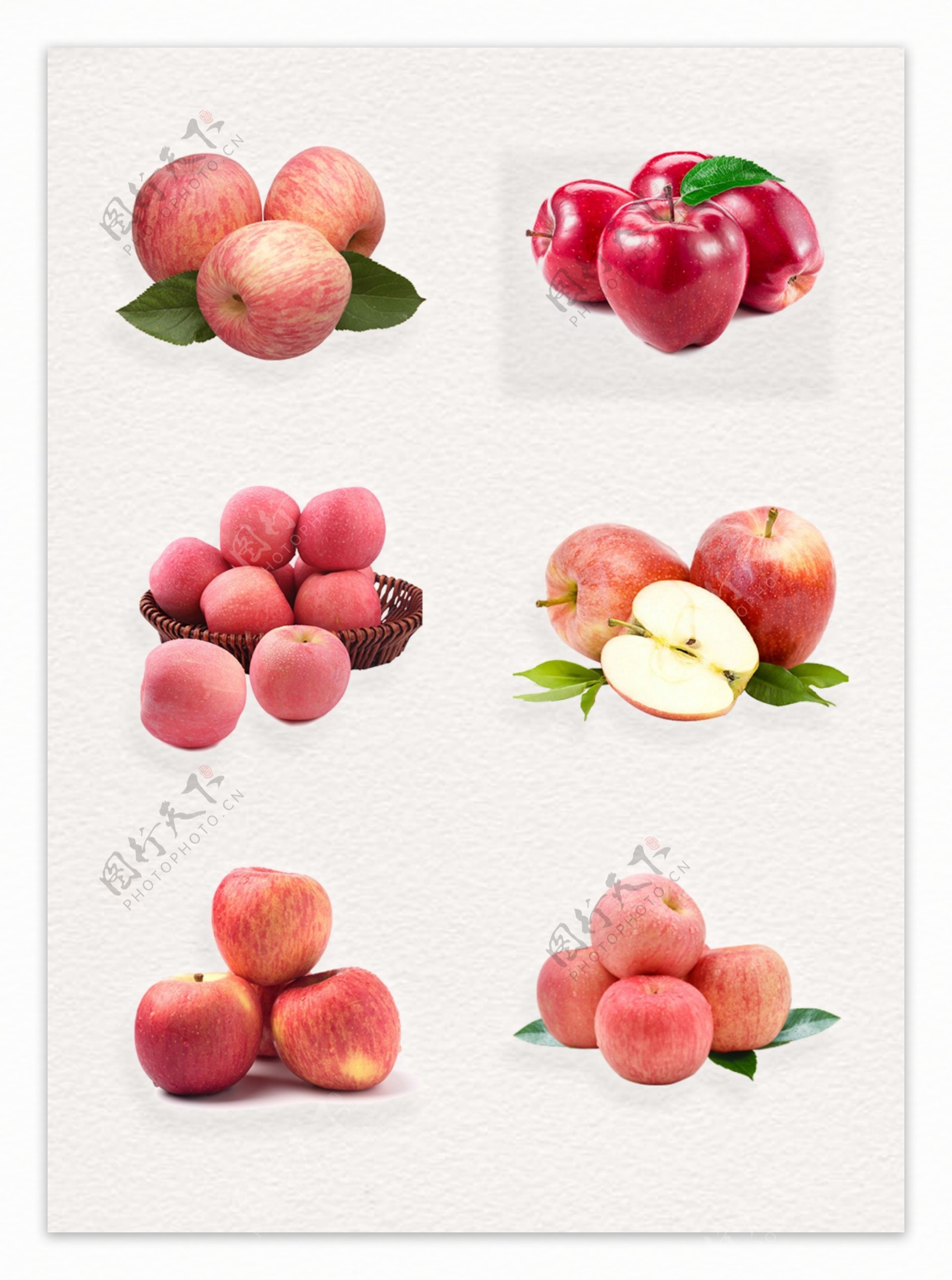 新鲜红富士进口水果产品实物设计