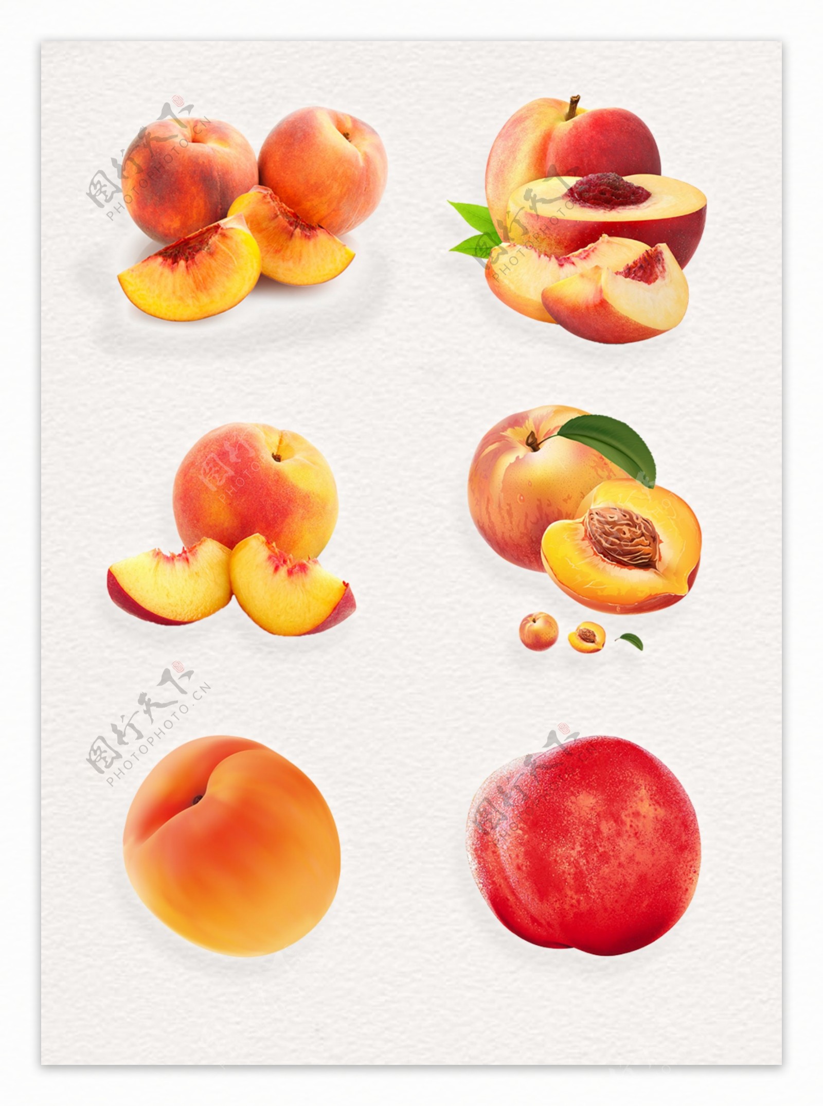 产品实物高清桃子png水果设计元素