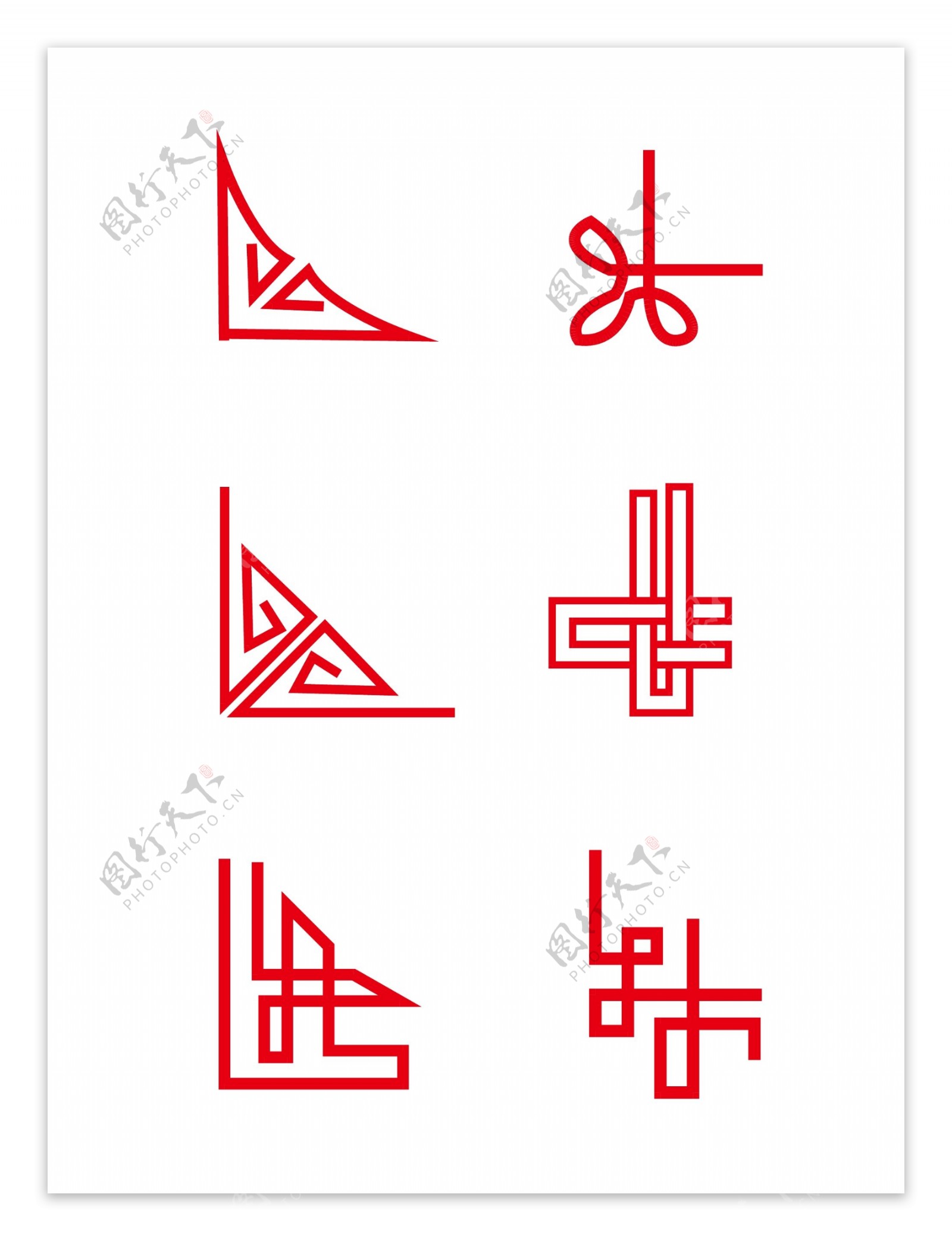 中国风边框古典花纹花边红色矢量可商用元素