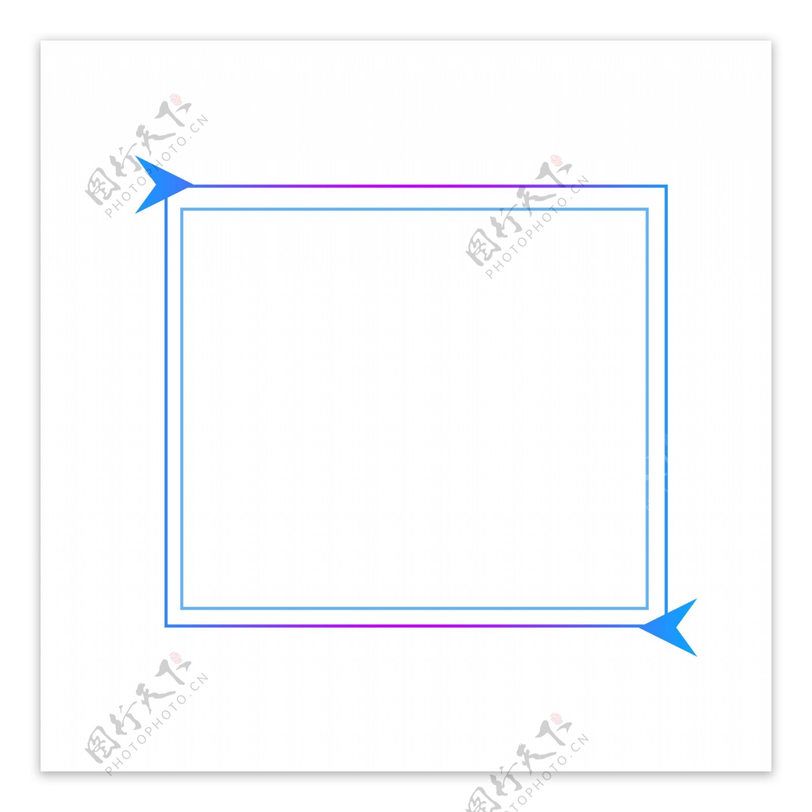 科技渐变箭头边框简约元素