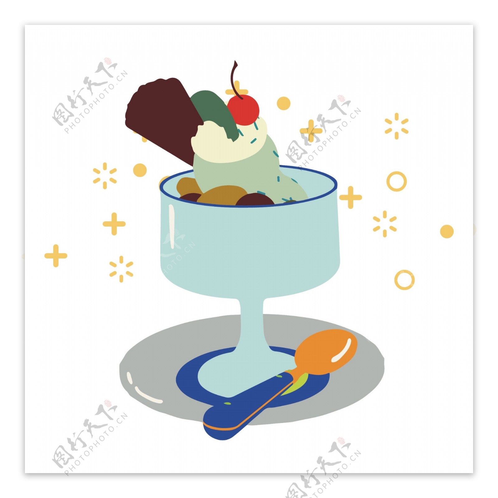 食物冰淇淋图形元素