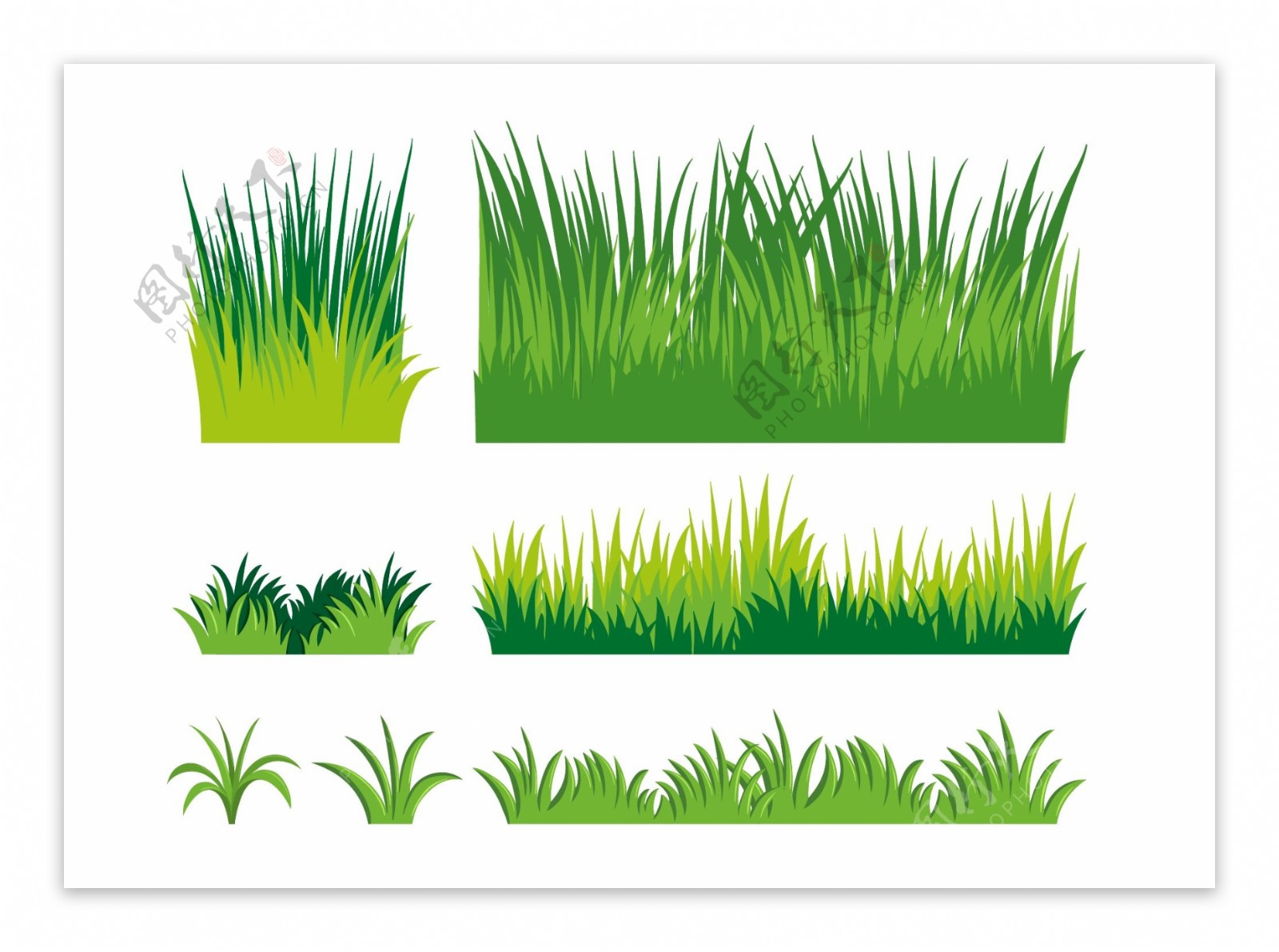 卡通小草草坪 - 有图网_免费的设计素材网