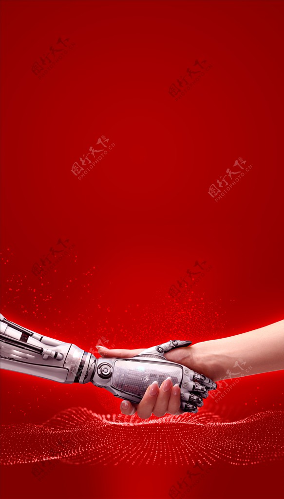 机器人科技家居红色