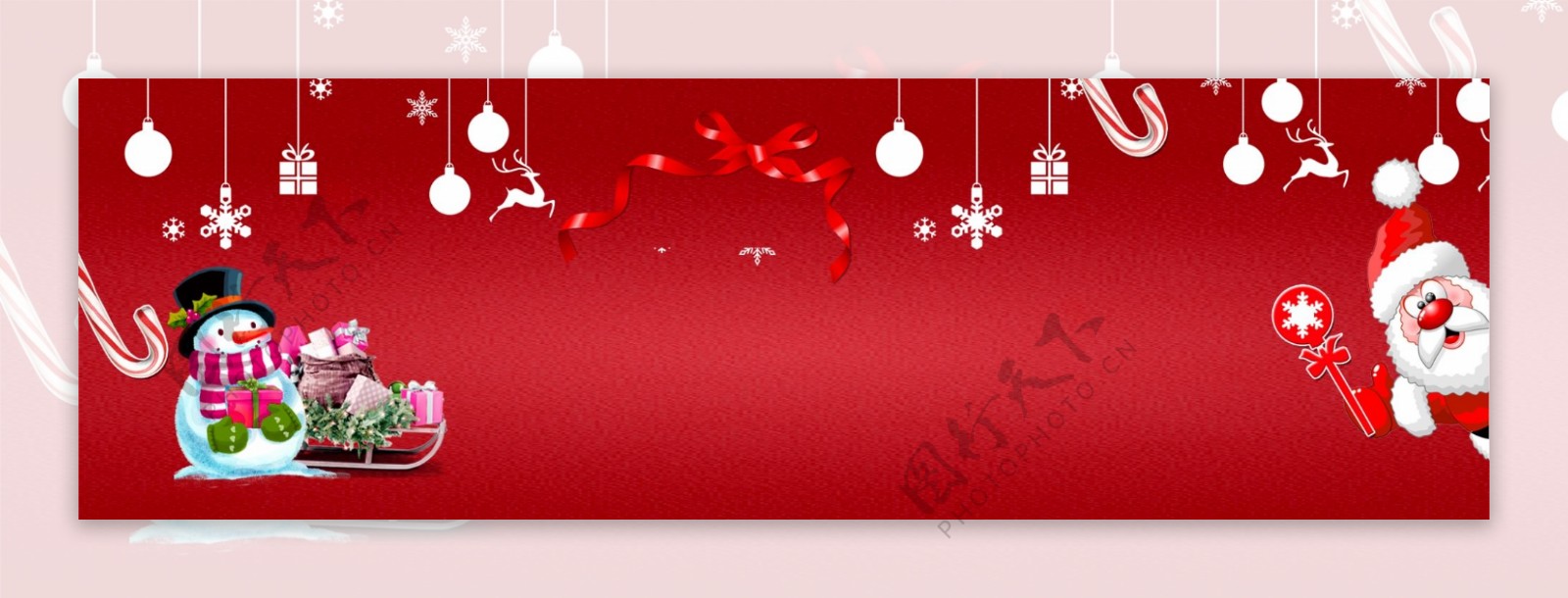 雪花圣诞节圣诞快乐banner背景