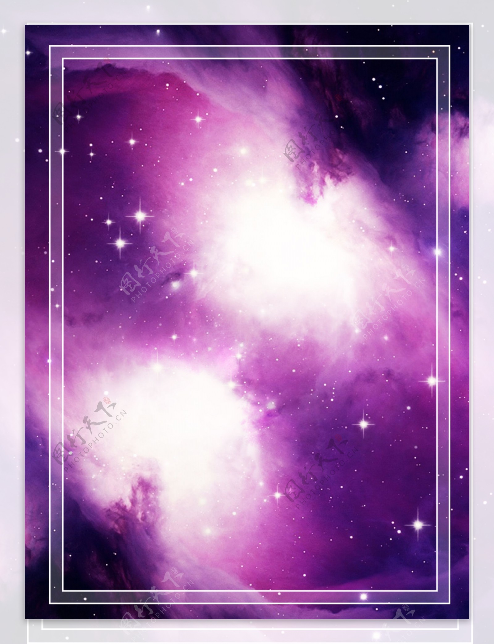 创意紫色梦幻星空背景
