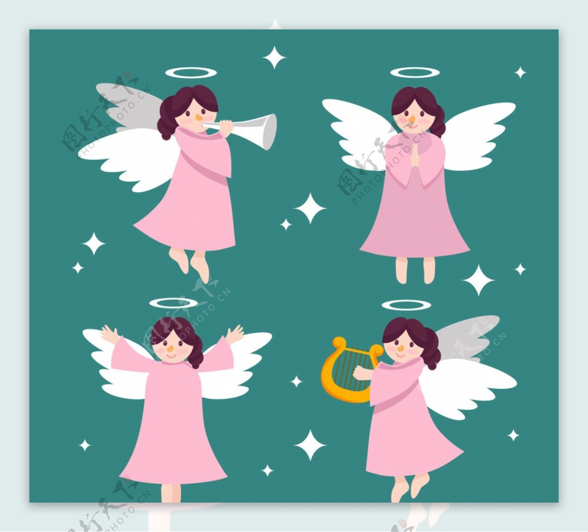 漂亮的小天使设计元素素材免费下载(图片编号:4726822)-六图网