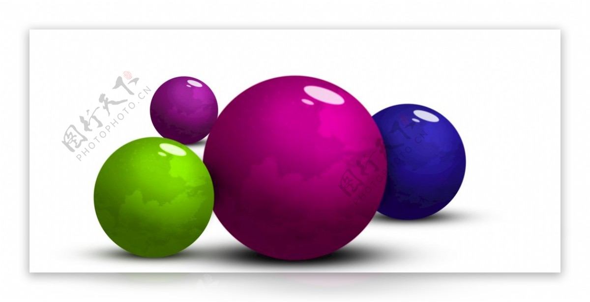 彩色立体球