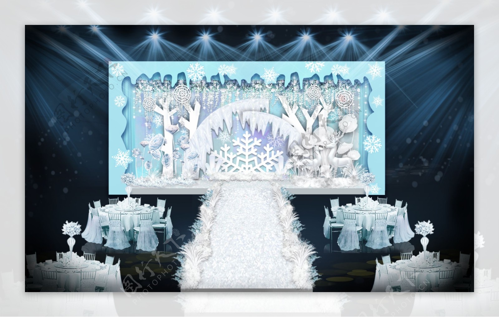 冰雪风格婚礼设计图