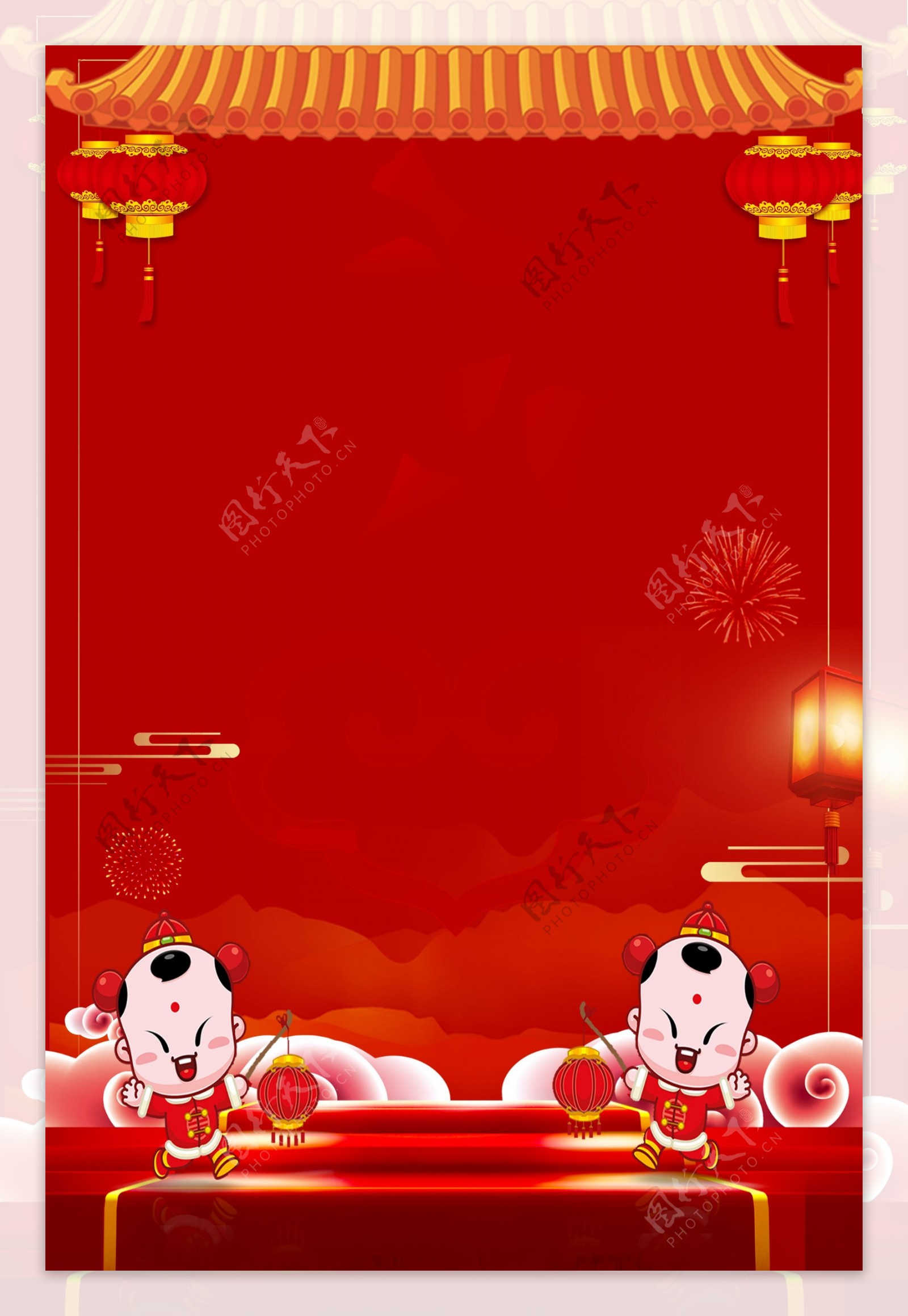 中国风2019猪年背景设计