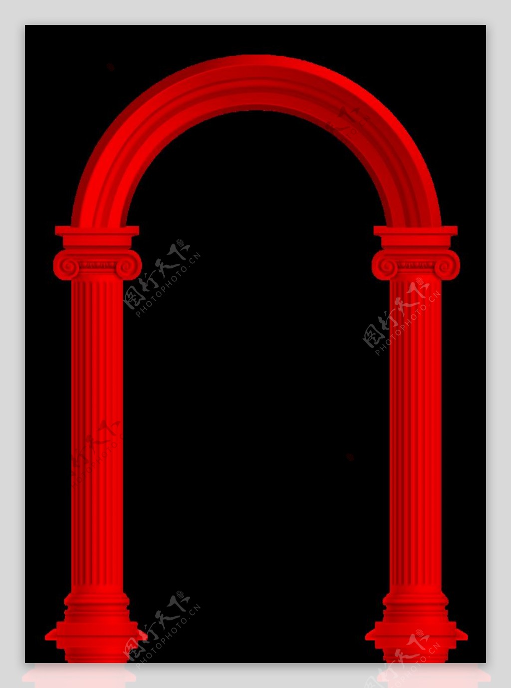 红色喜庆复古拱门