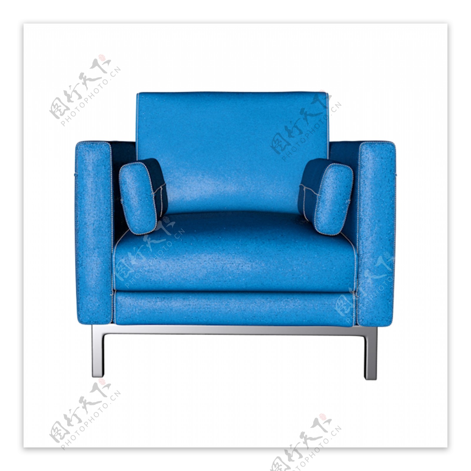 C4D立体实物蓝色沙发可商用