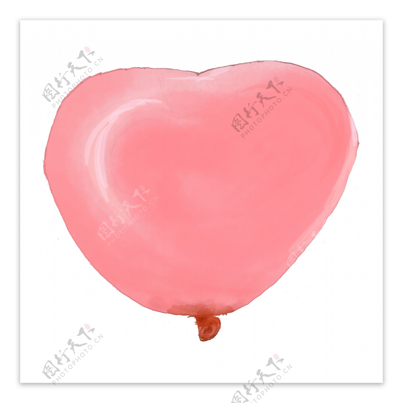 亲吻情人节心形粉色气球png