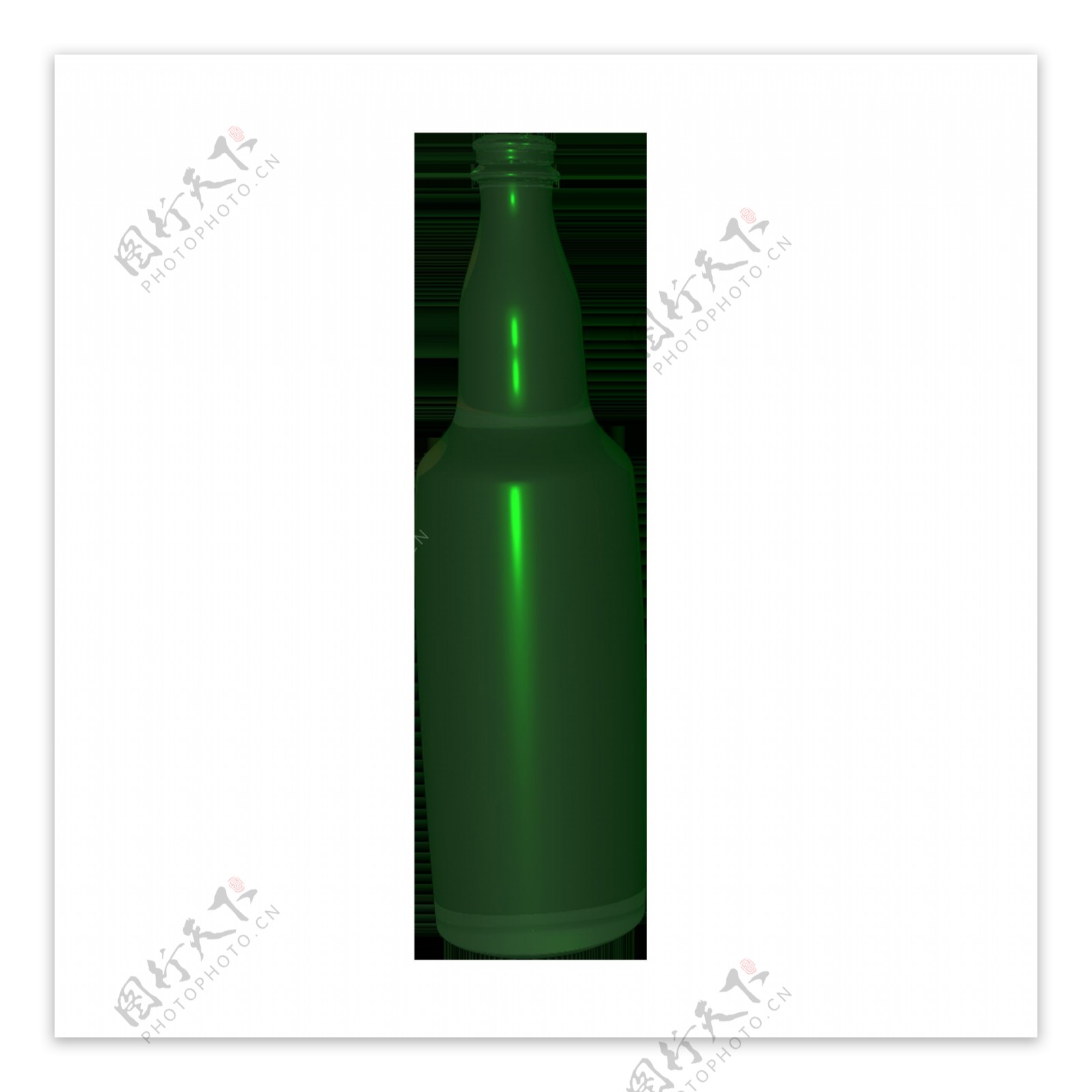 C4D透明玻璃瓶子广告素材