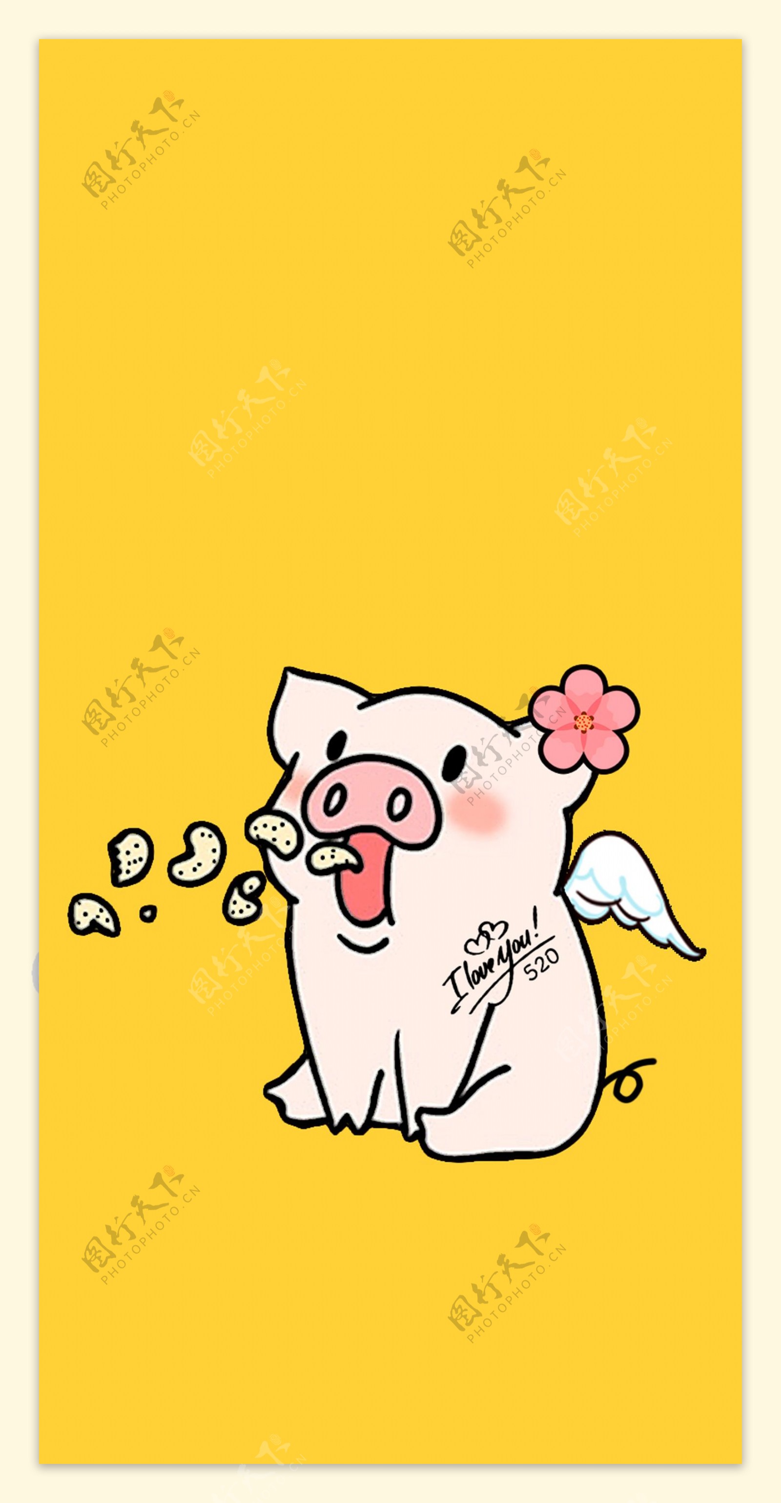 卡通可爱小猪情侣