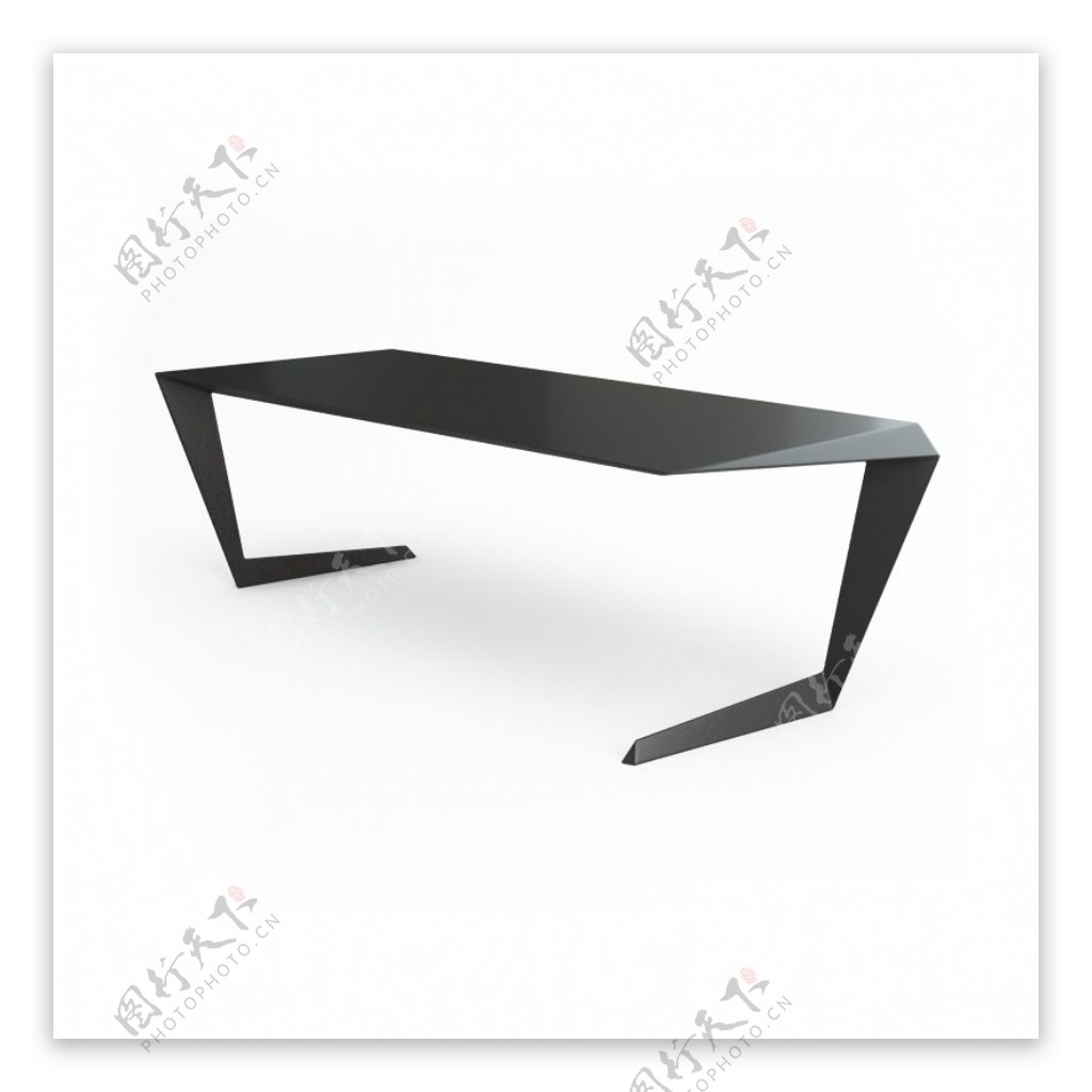 创意时尚黑色桌子3d模型