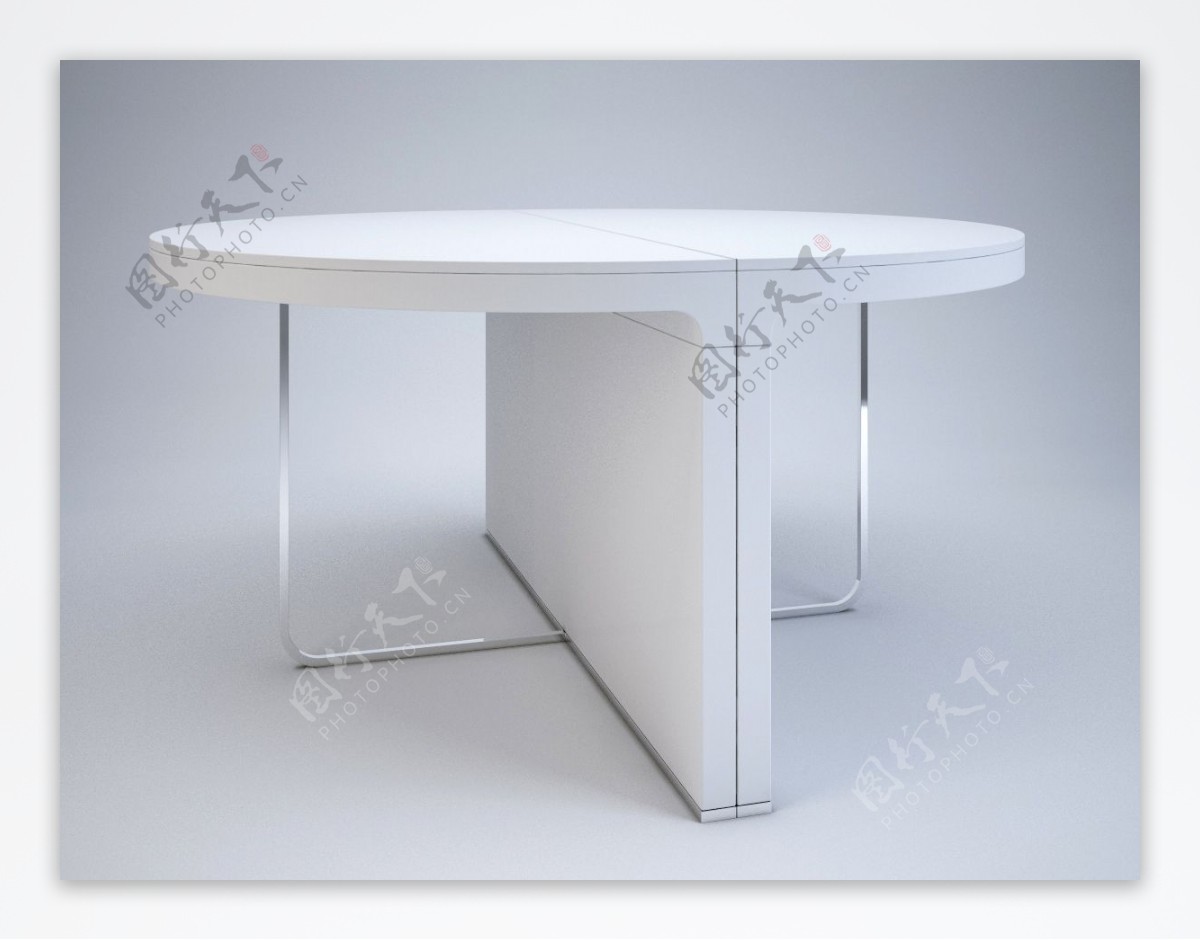 白色创意拼接桌子3d模型