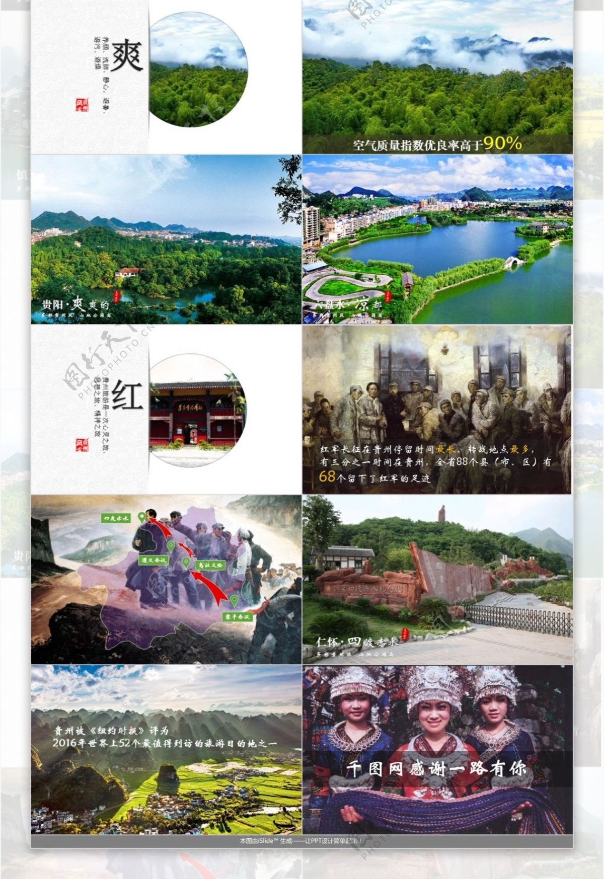 唯美贵州旅游景点介绍推介旅游宣传ppt