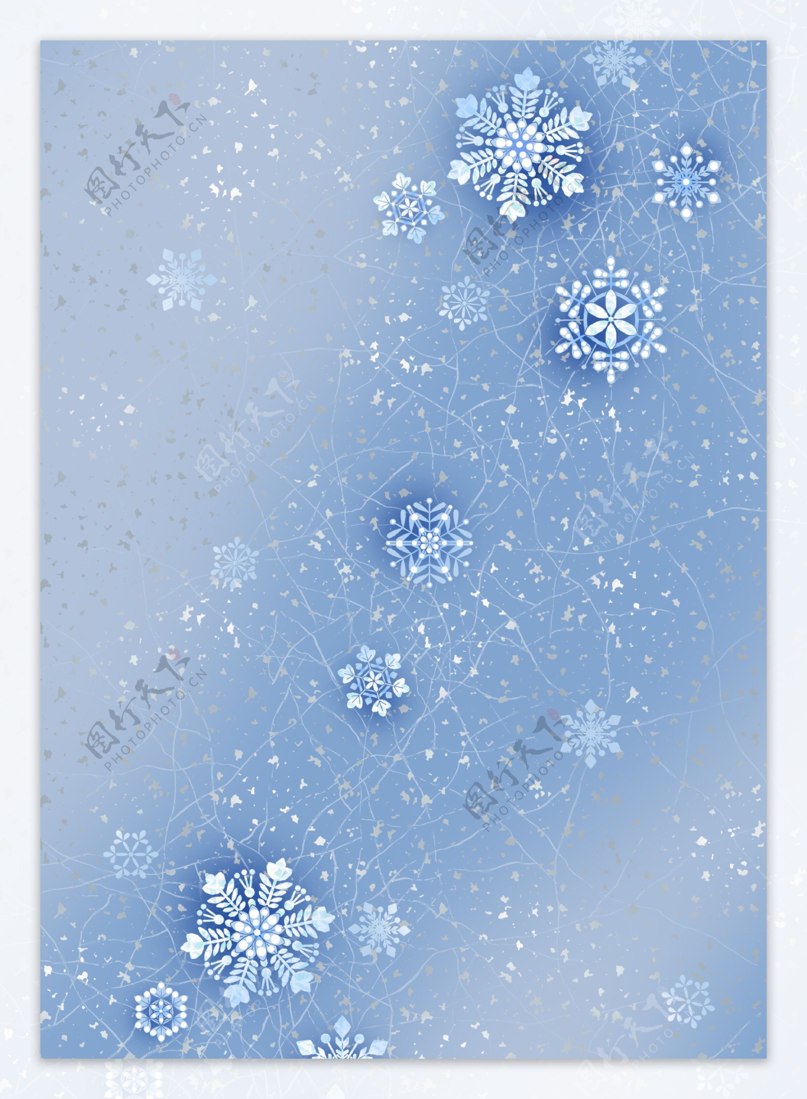 蓝色雪花图片素材-编号11767686-图行天下